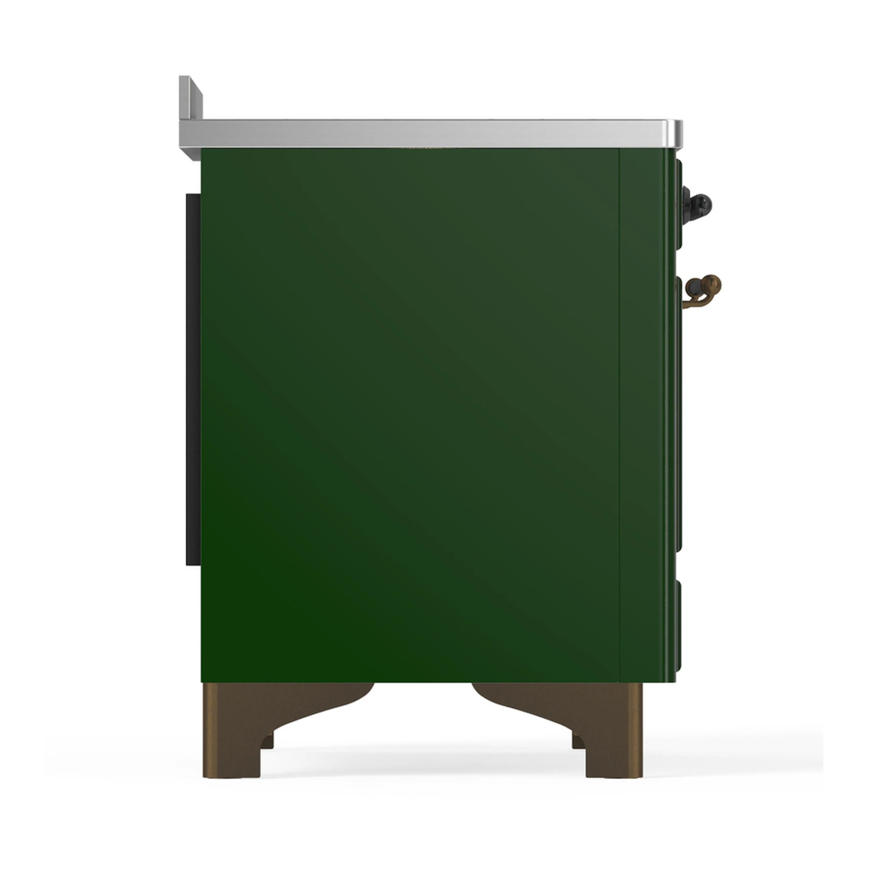ILVE Majestic III 48-Inch Induction Range with 6 Induction Elements and Solid Door Electric Oven in Emerald Green with Burnished Trim (UMIB48QNR3EGB) - Image 8