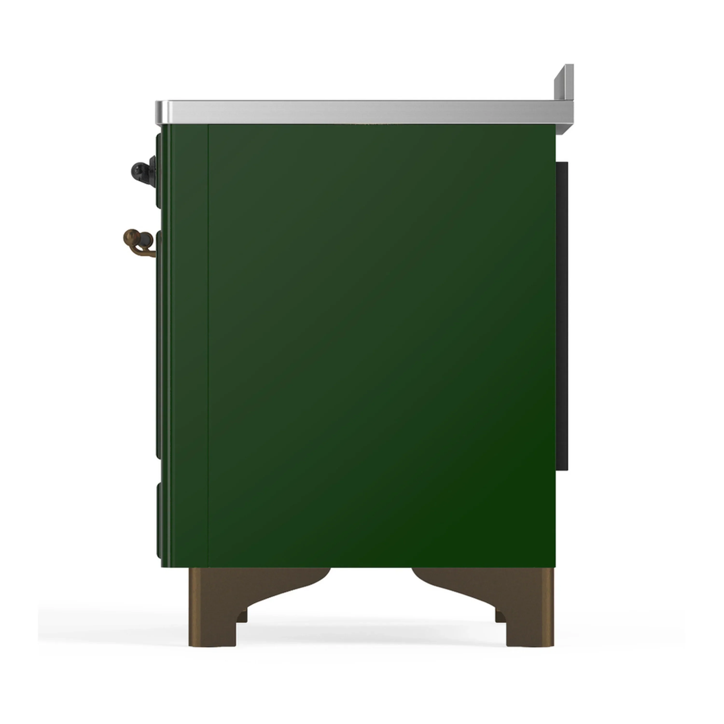 ILVE Majestic III 48-Inch Induction Range with 6 Induction Elements and Solid Door Electric Oven in Emerald Green with Burnished Trim (UMIB48QNR3EGB) - Image 9
