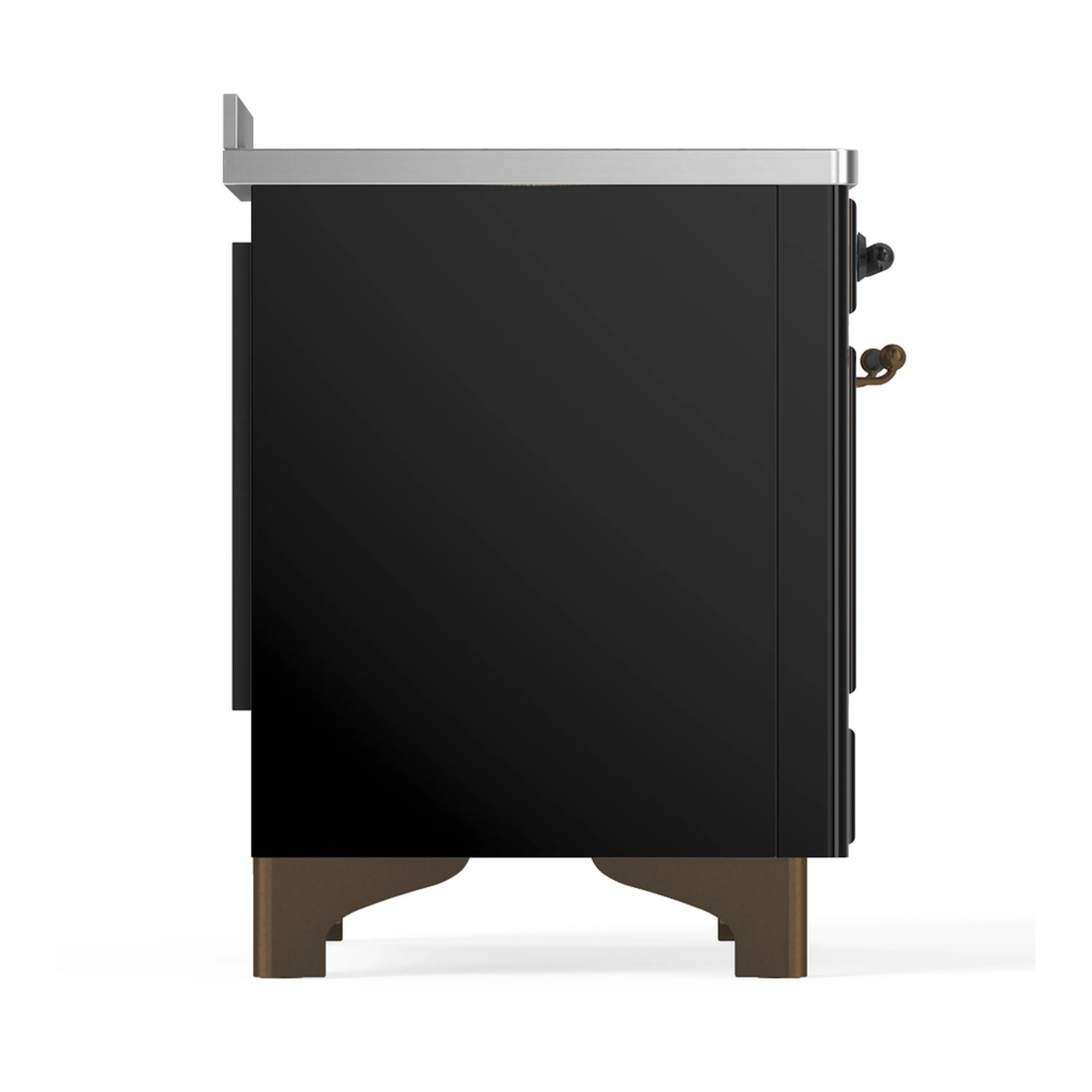 ILVE Majestic III 48-Inch Induction Range with 6 Induction Elements and Triple Glass Door Electric Oven in Glossy Black with Burnished Trim (UMIB48NR3BKB) - Image 8