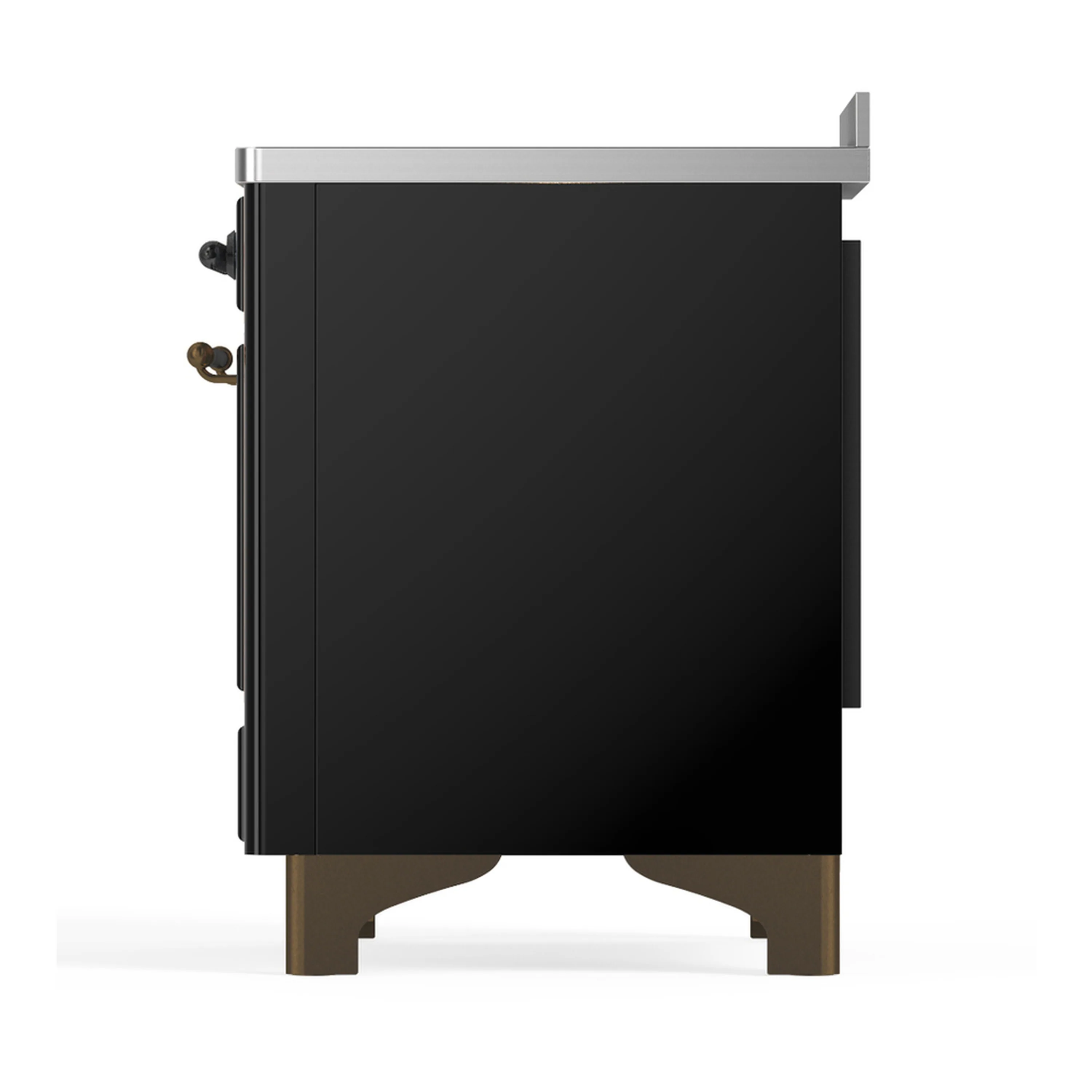 ILVE Majestic III 48-Inch Induction Range with 6 Induction Elements and Triple Glass Door Electric Oven in Glossy Black with Burnished Trim (UMIB48NR3BKB) - Image 9
