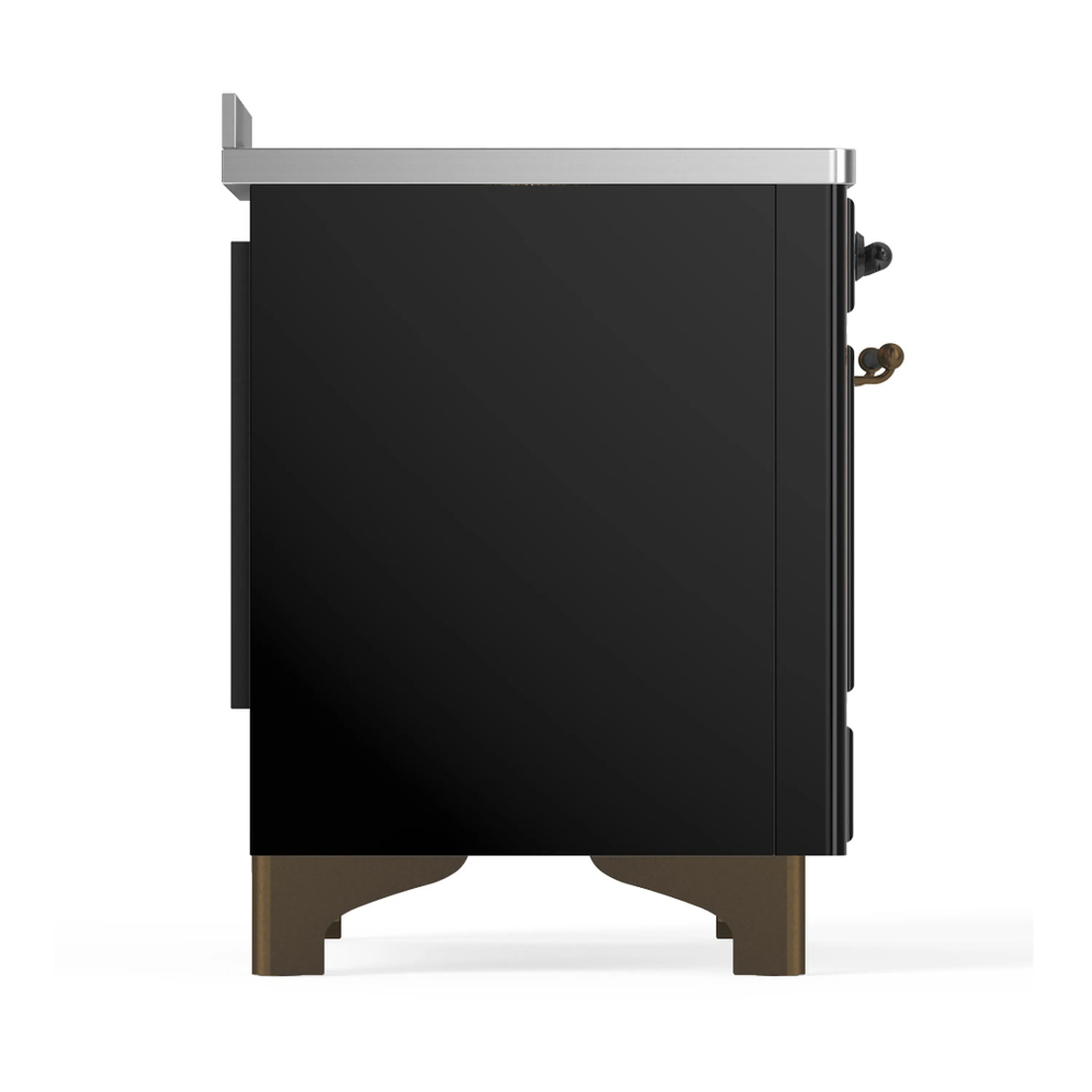 ILVE Majestic III 48-Inch Induction Range with 6 Induction Elements and Solid Door Electric Oven in Glossy Black with Burnished Trim (UMIB48QNR3BKB) - Image 8