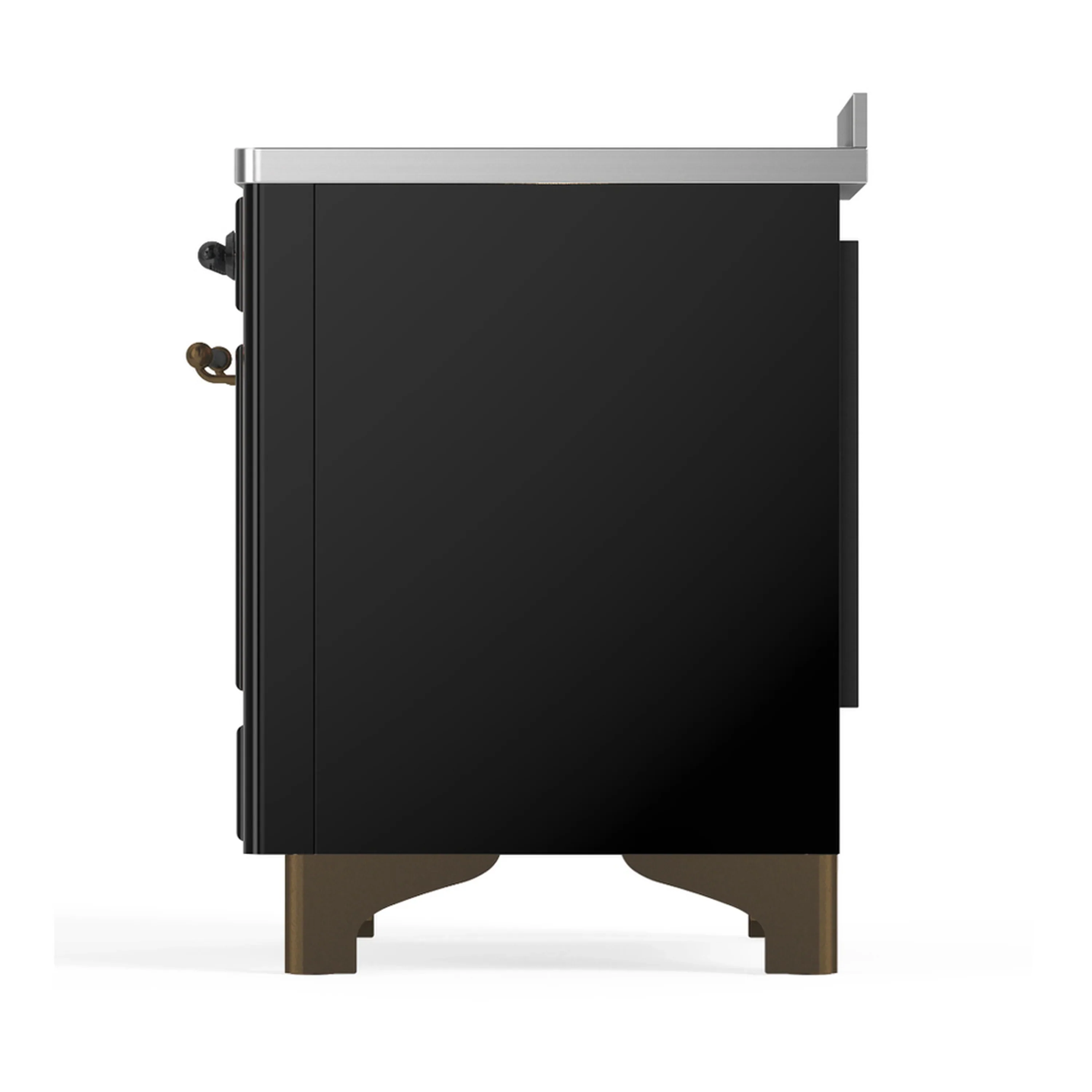 ILVE Majestic III 48-Inch Induction Range with 6 Induction Elements and Solid Door Electric Oven in Glossy Black with Burnished Trim (UMIB48QNR3BKB) - Image 9