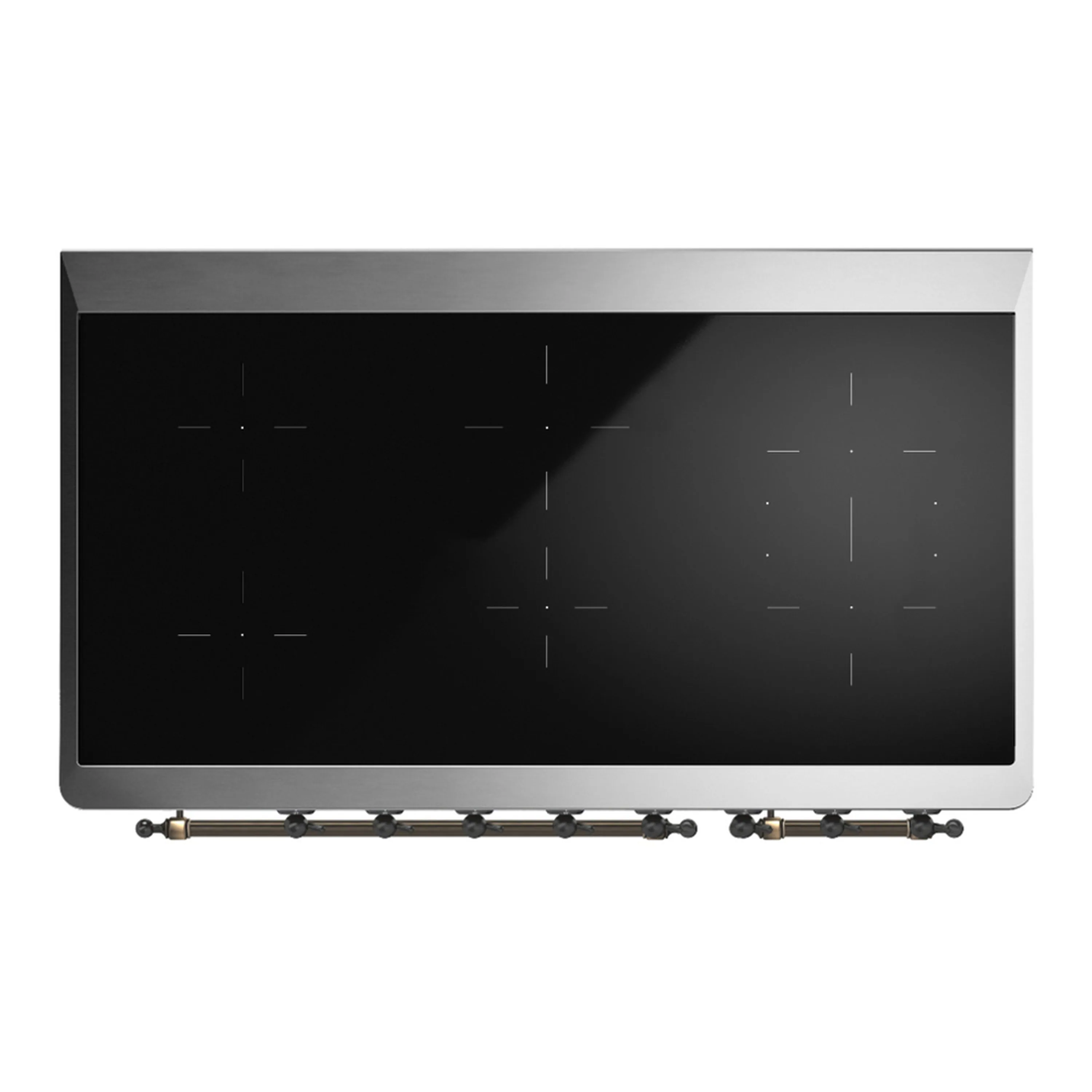 ILVE Majestic III 48-Inch Induction Range with 6 Induction Elements and Triple Glass Door Electric Oven in Mightnight Blue with Burnished Trim (UMIB48NR3MBB) - Image 2