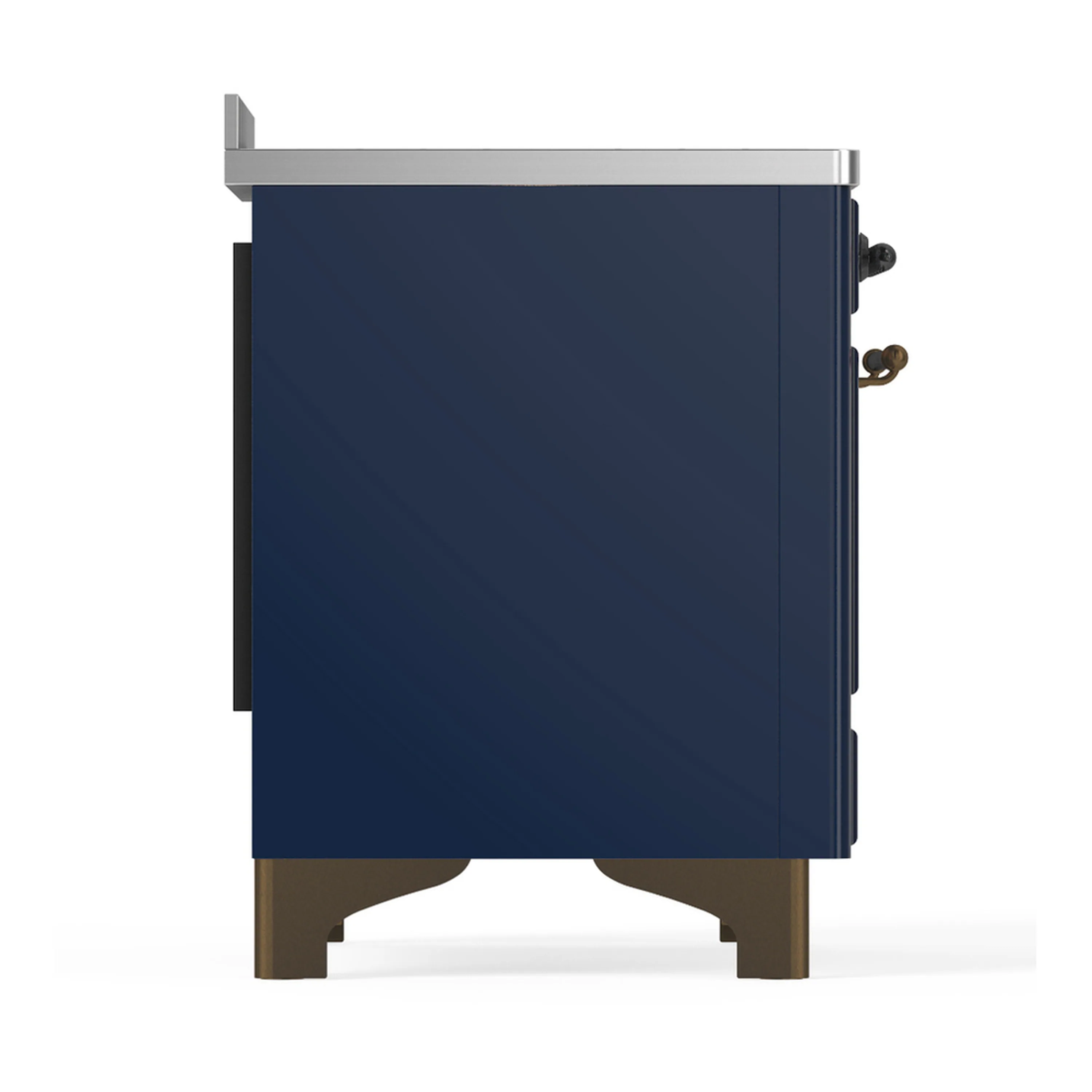 ILVE Majestic III 48-Inch Induction Range with 6 Induction Elements and Solid Door Electric Oven in Mightnight Blue with Burnished Trim (UMIB48QNR3MBB) - Image 8