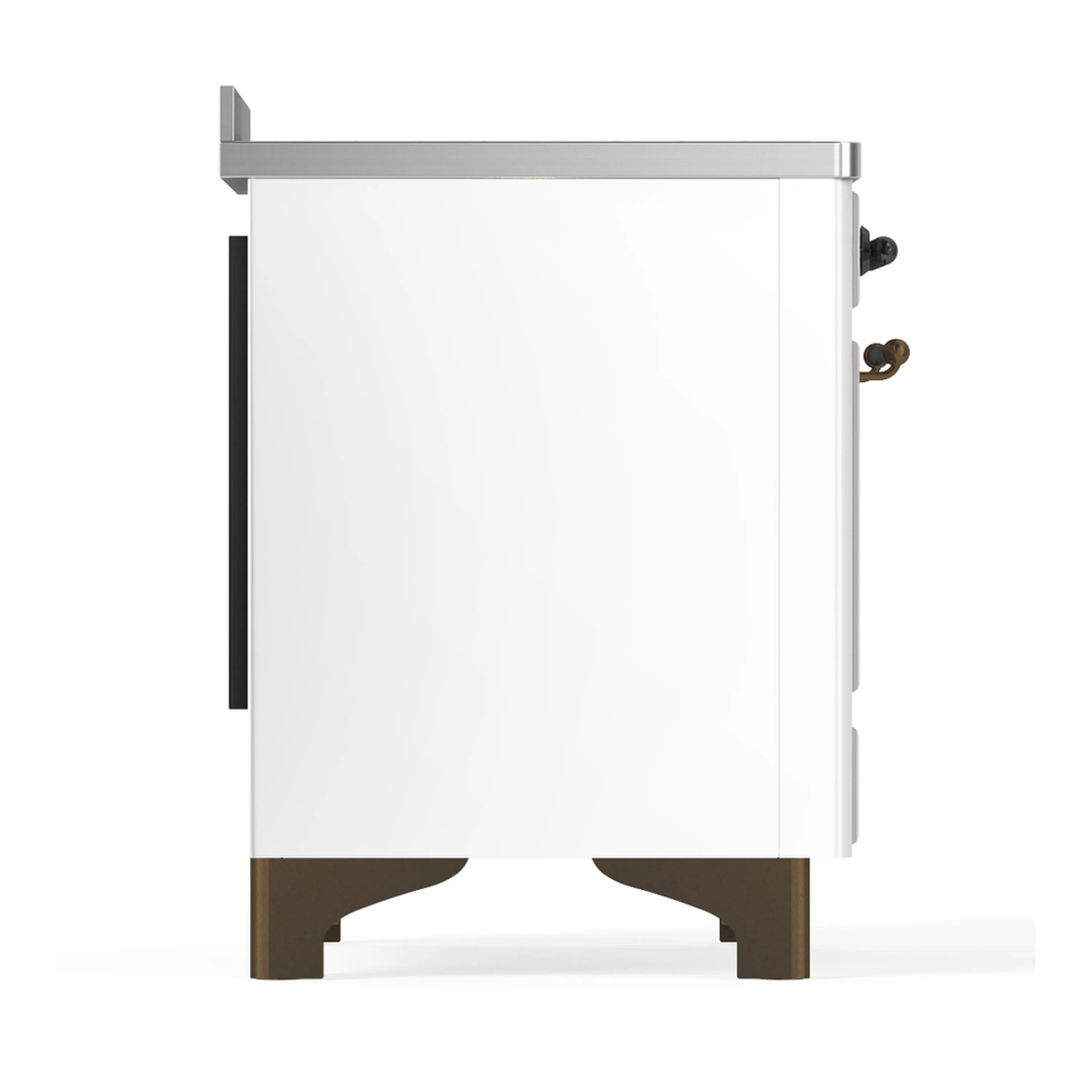 ILVE Majestic III 48-Inch Induction Range with 6 Induction Elements and Triple Glass Door Electric Oven in White with Burnished Trim (UMIB48NR3WHB) - Image 8