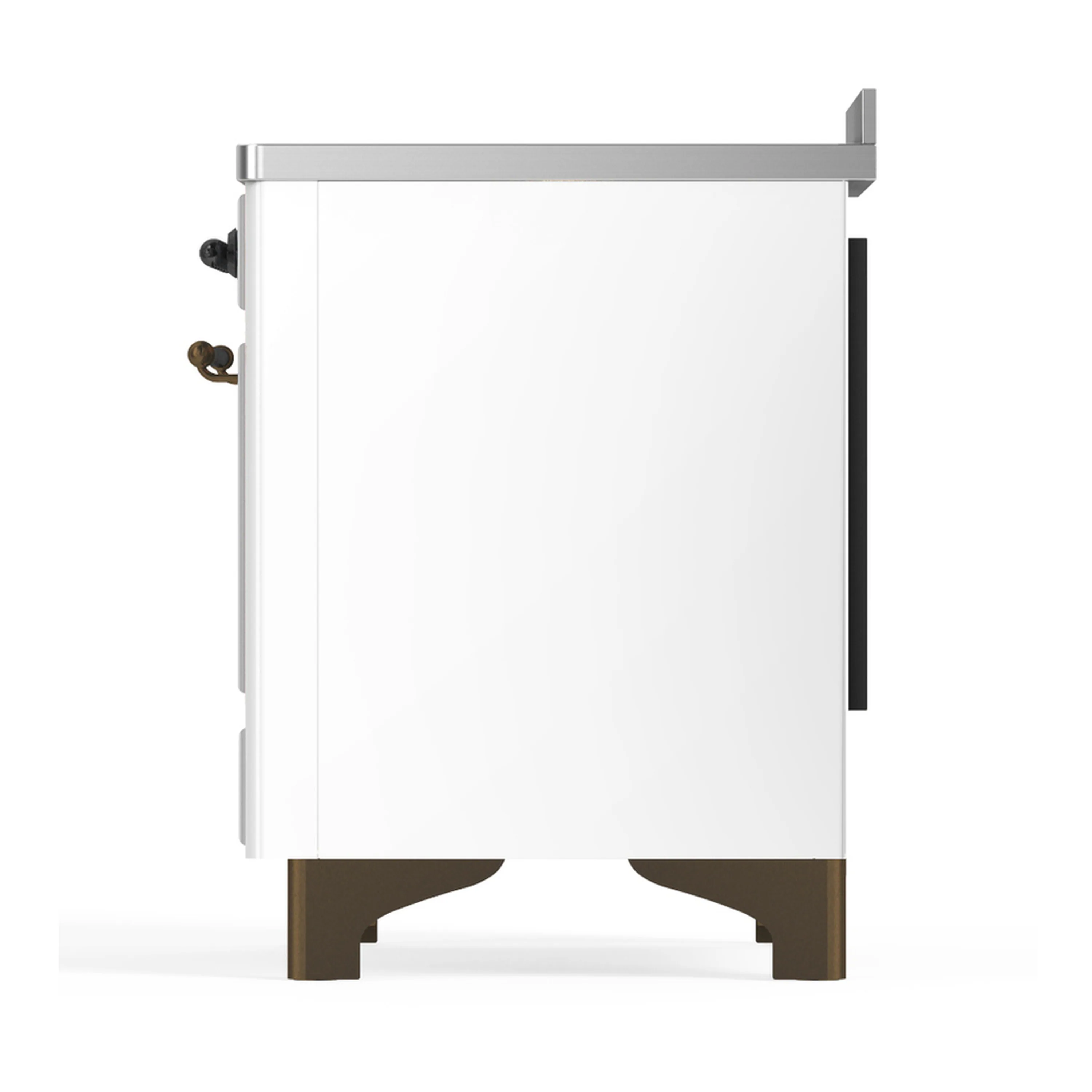 ILVE Majestic III 48-Inch Induction Range with 6 Induction Elements and Triple Glass Door Electric Oven in White with Burnished Trim (UMIB48NR3WHB) - Image 9