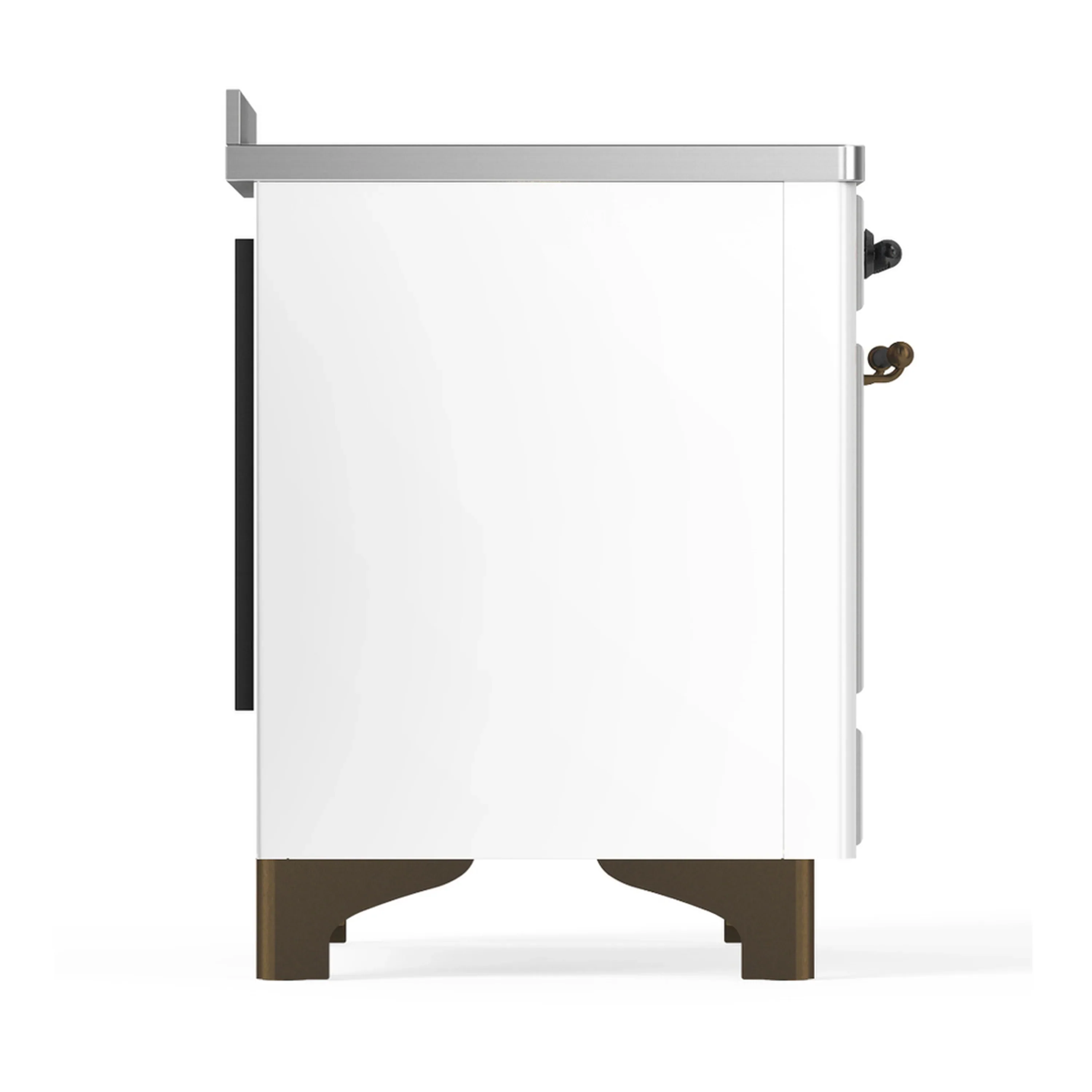 ILVE Majestic III 48-Inch Induction Range with 6 Induction Elements and Solid Door Electric Oven in White with Burnished Trim (UMIB48QNR3WHB) - Image 8