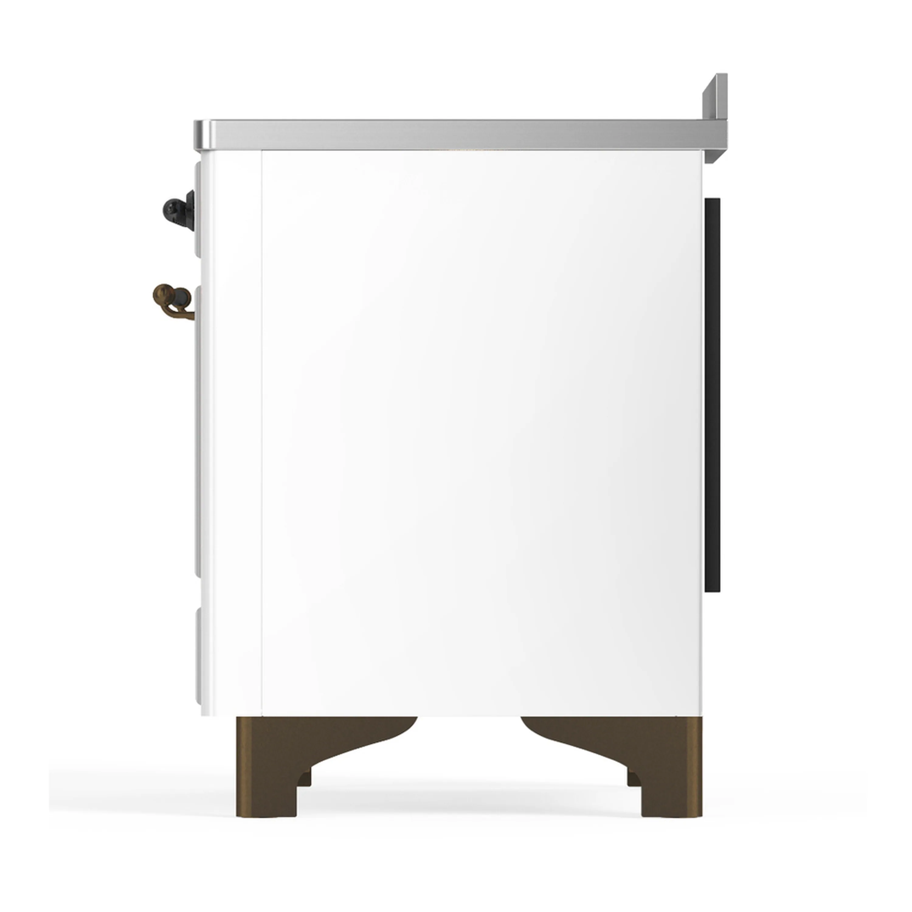 ILVE Majestic III 48-Inch Induction Range with 6 Induction Elements and Solid Door Electric Oven in White with Burnished Trim (UMIB48QNR3WHB) - Image 9
