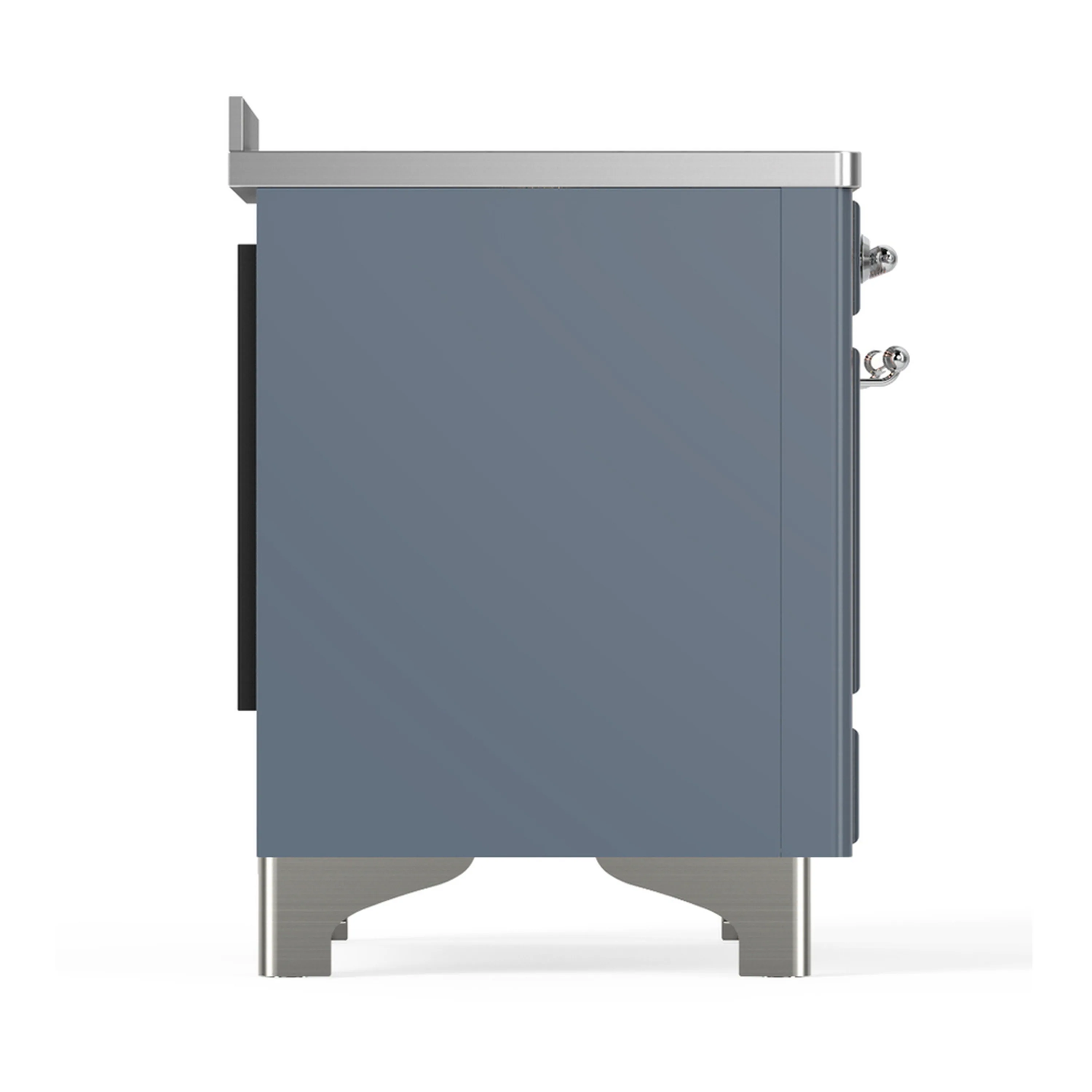 ILVE Majestic III 48-Inch Induction Range with 6 Induction Elements and Solid Door Electric Oven in Blue Grey with Chrome Trim (UMIB48QNR3BGC) - Image 8