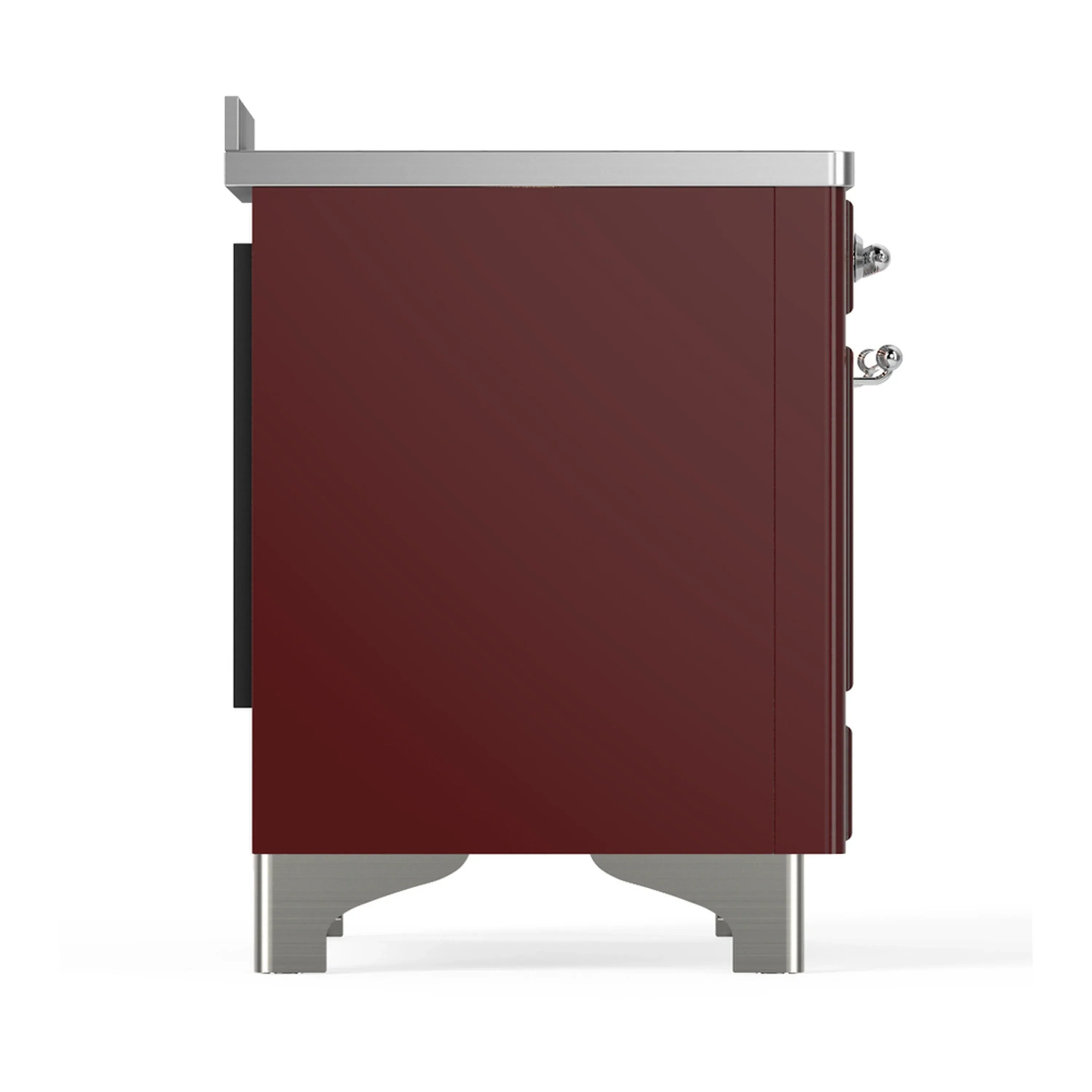 ILVE Majestic III 48-Inch Induction Range with 6 Induction Elements and Triple Glass Door Electric Oven in Burgundy with Chrome Trim (UMIB48NR3BUC) - Image 8