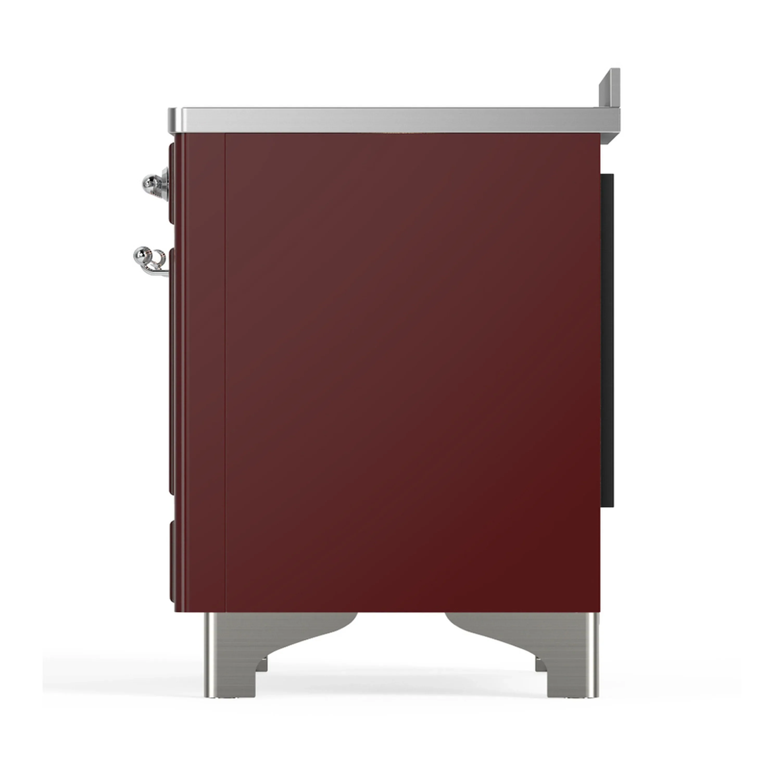 ILVE Majestic III 48-Inch Induction Range with 6 Induction Elements and Triple Glass Door Electric Oven in Burgundy with Chrome Trim (UMIB48NR3BUC) - Image 9