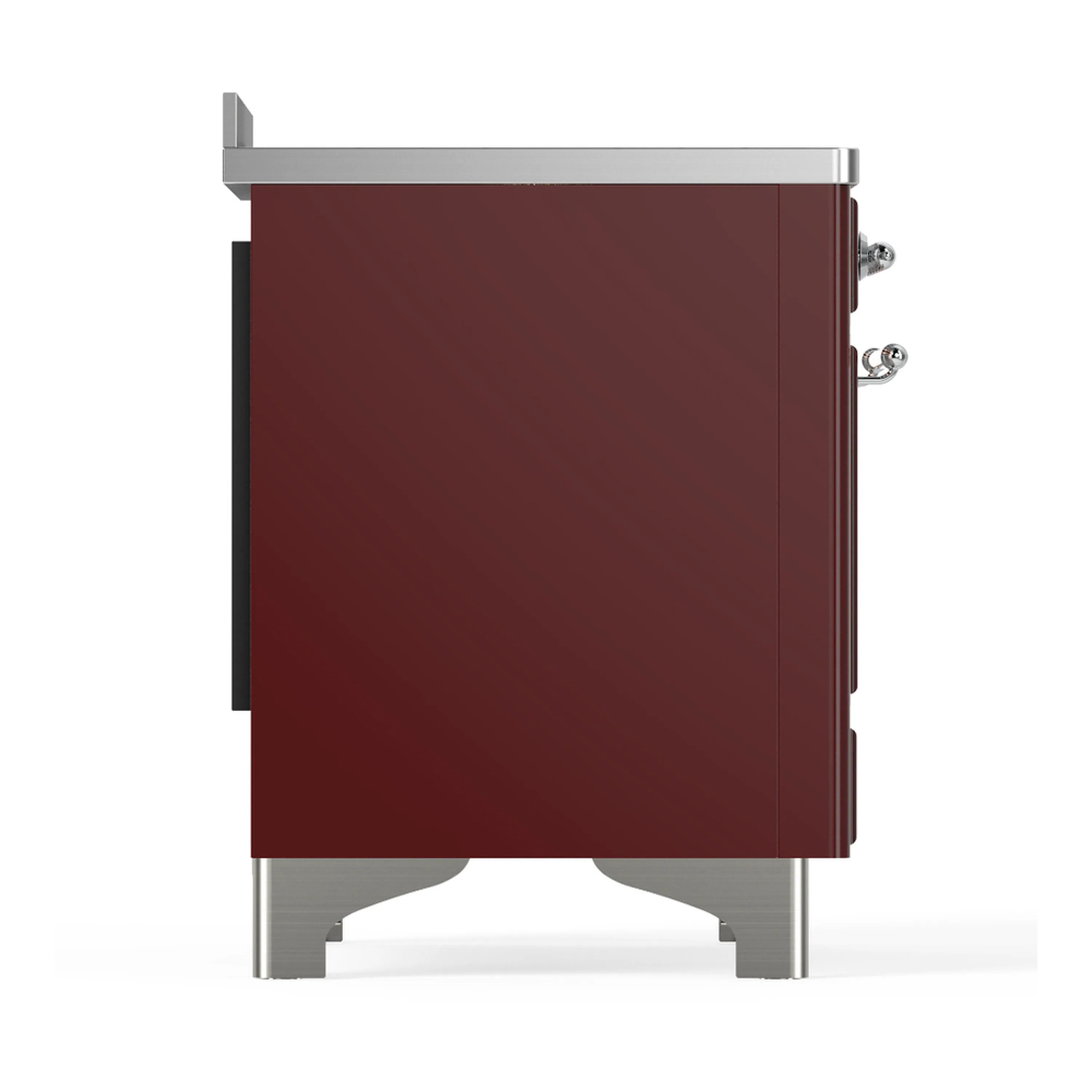 ILVE Majestic III 48-Inch Induction Range with 6 Induction Elements and Solid Door Electric Oven in Burgundy with Chrome Trim (UMIB48QNR3BUC) - Image 8