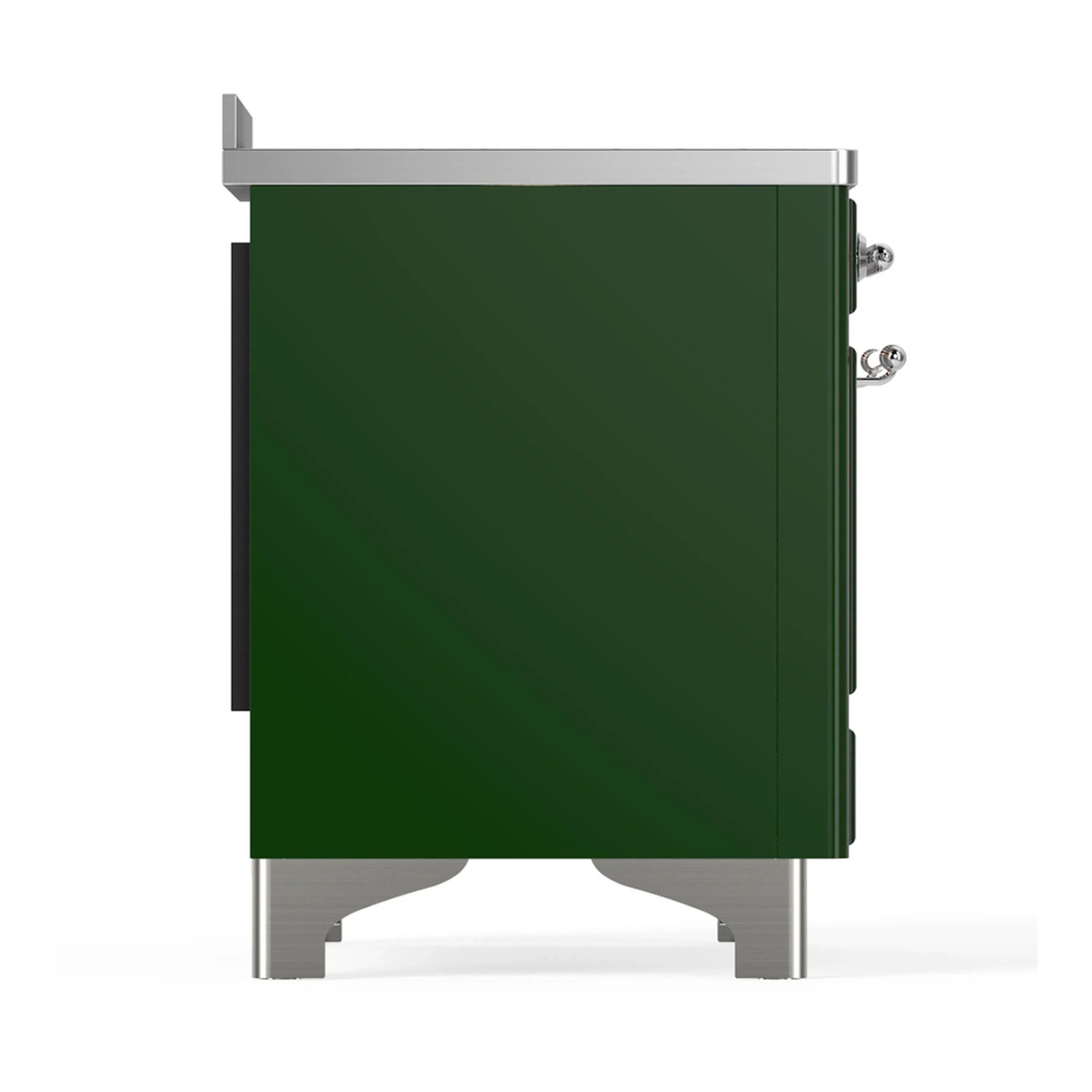 ILVE Majestic III 48-Inch Induction Range with 6 Induction Elements and Solid Door Electric Oven in Emerald Green with Chrome Trim (UMIB48QNR3EGC) - Image 8