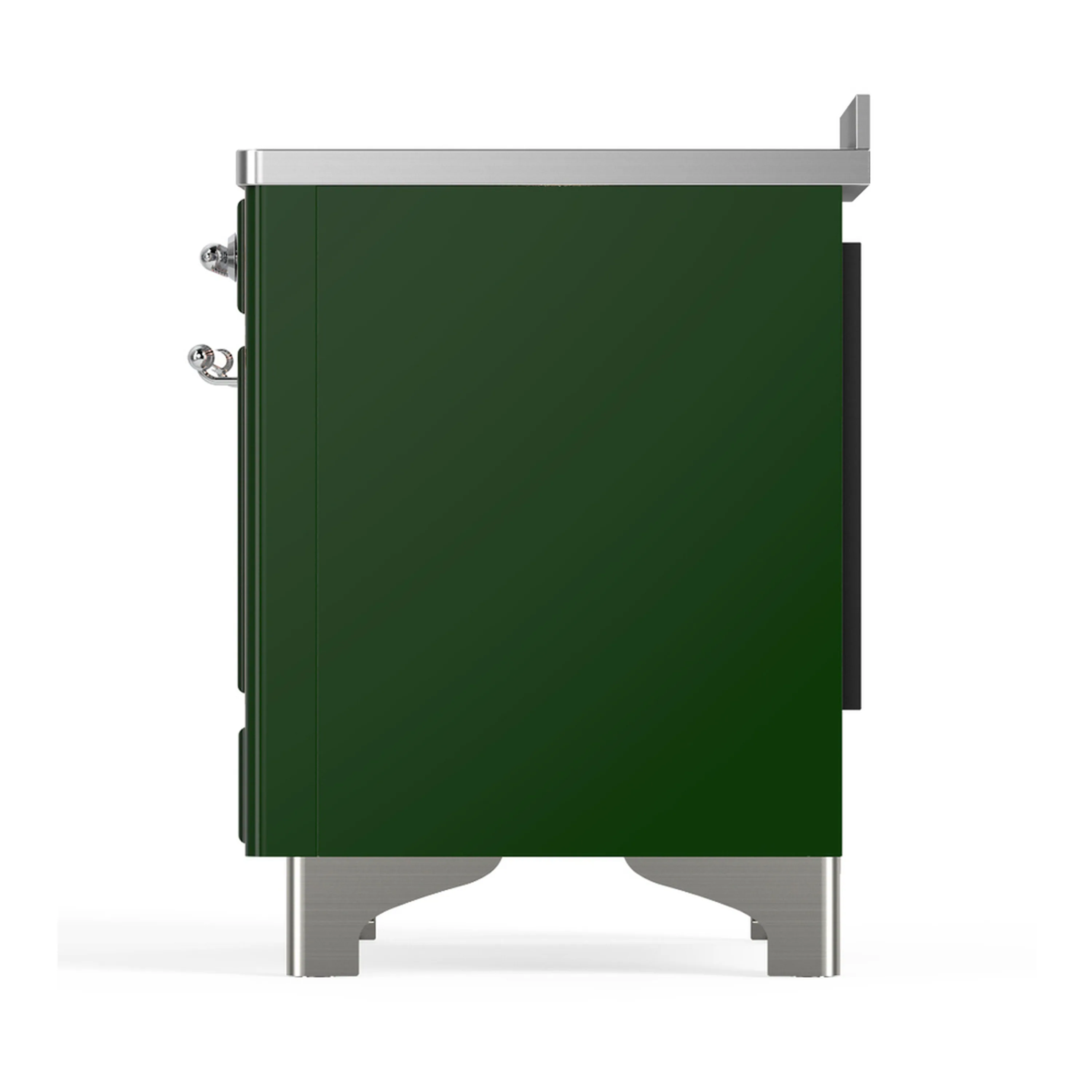 ILVE Majestic III 48-Inch Induction Range with 6 Induction Elements and Solid Door Electric Oven in Emerald Green with Chrome Trim (UMIB48QNR3EGC) - Image 9