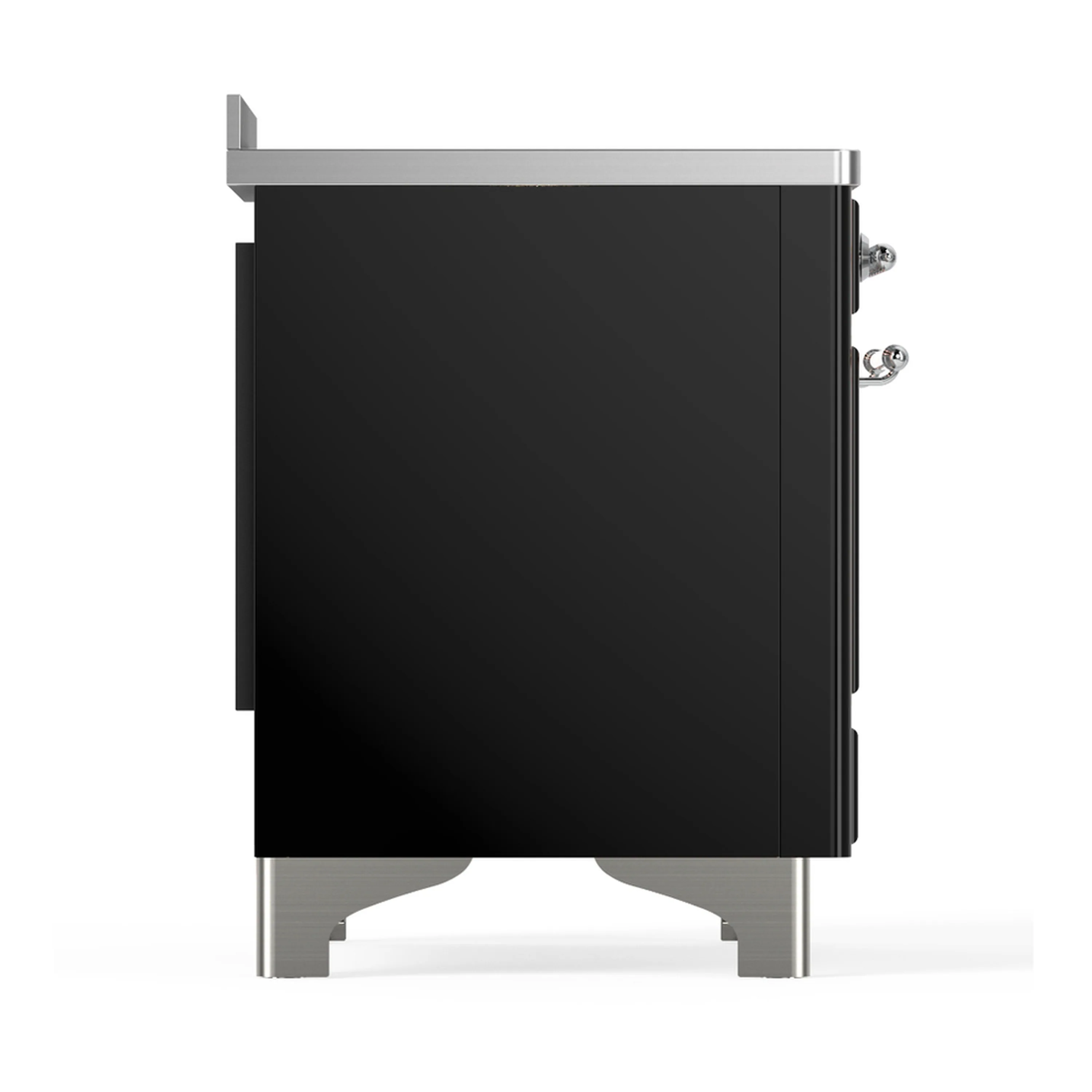 ILVE Majestic III 48-Inch Induction Range with 6 Induction Elements and Triple Glass Door Electric Oven in Glossy Black with Chrome Trim (UMIB48NR3BKC) - Image 8