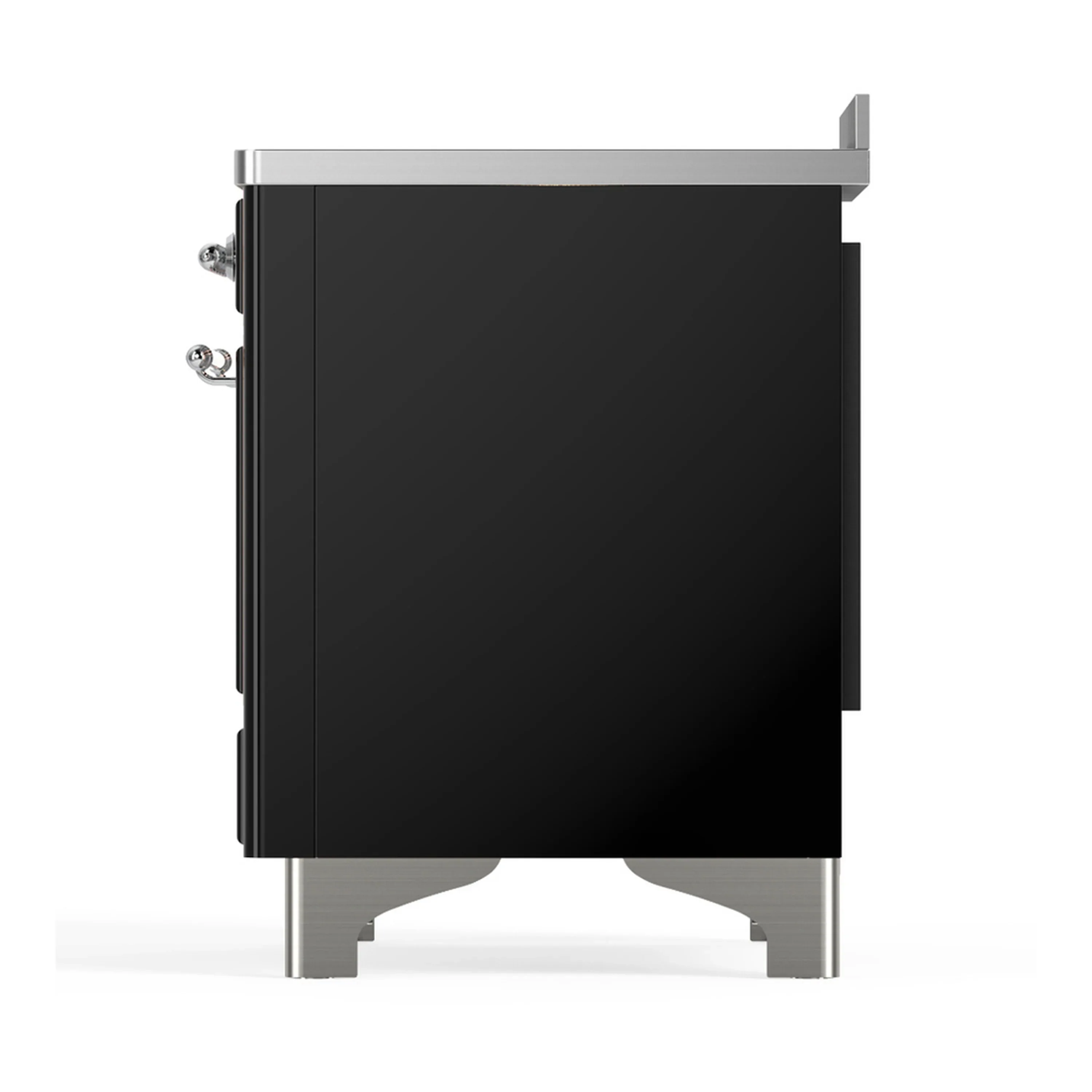 ILVE Majestic III 48-Inch Induction Range with 6 Induction Elements and Triple Glass Door Electric Oven in Glossy Black with Chrome Trim (UMIB48NR3BKC) - Image 9