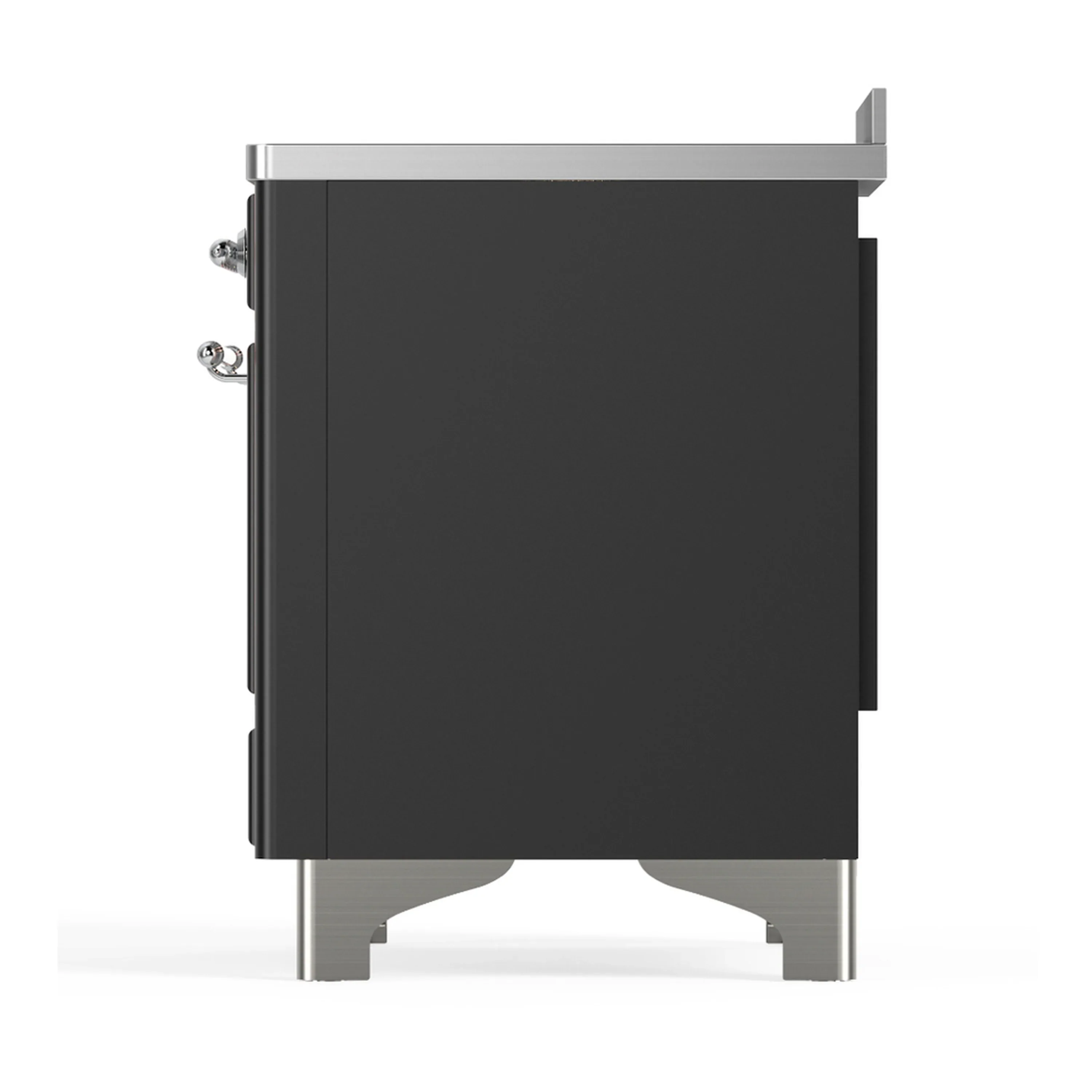 ILVE Majestic III 48-Inch Induction Range with 6 Induction Elements and Solid Door Electric Oven in Matte Graphite with Chrome Trim (UMIB48QNR3MGC) - Image 9