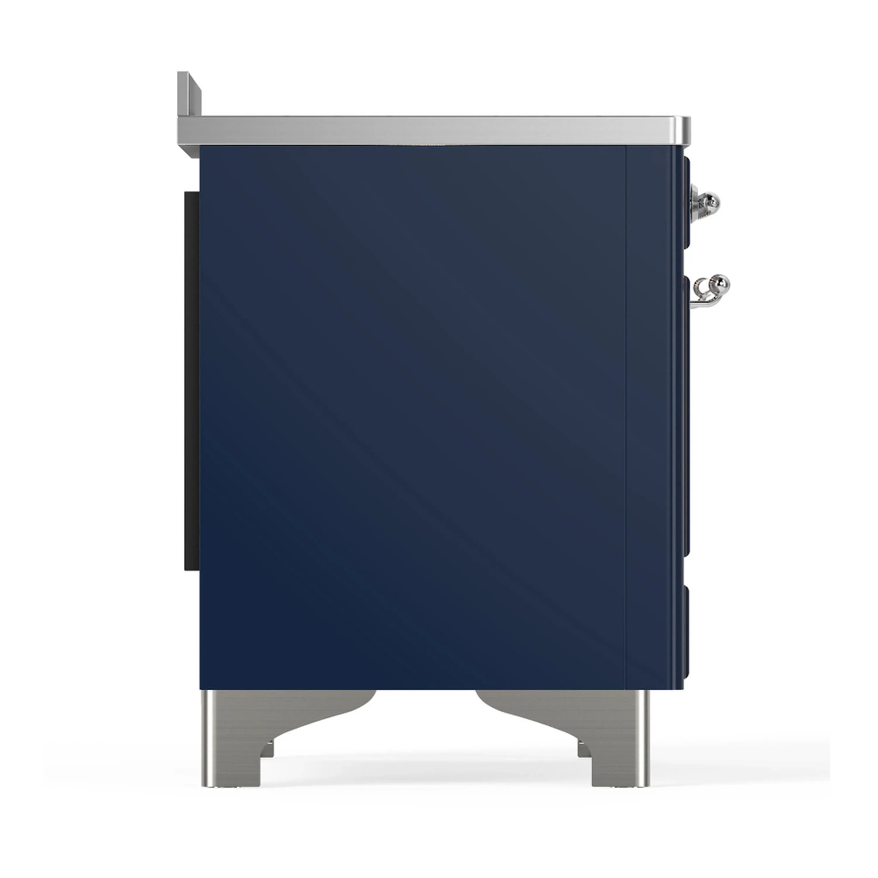 ILVE Majestic III 48-Inch Induction Range with 6 Induction Elements and Solid Door Electric Oven in Mightnight Blue with Chrome Trim (UMIB48QNR3MBC) - Image 8