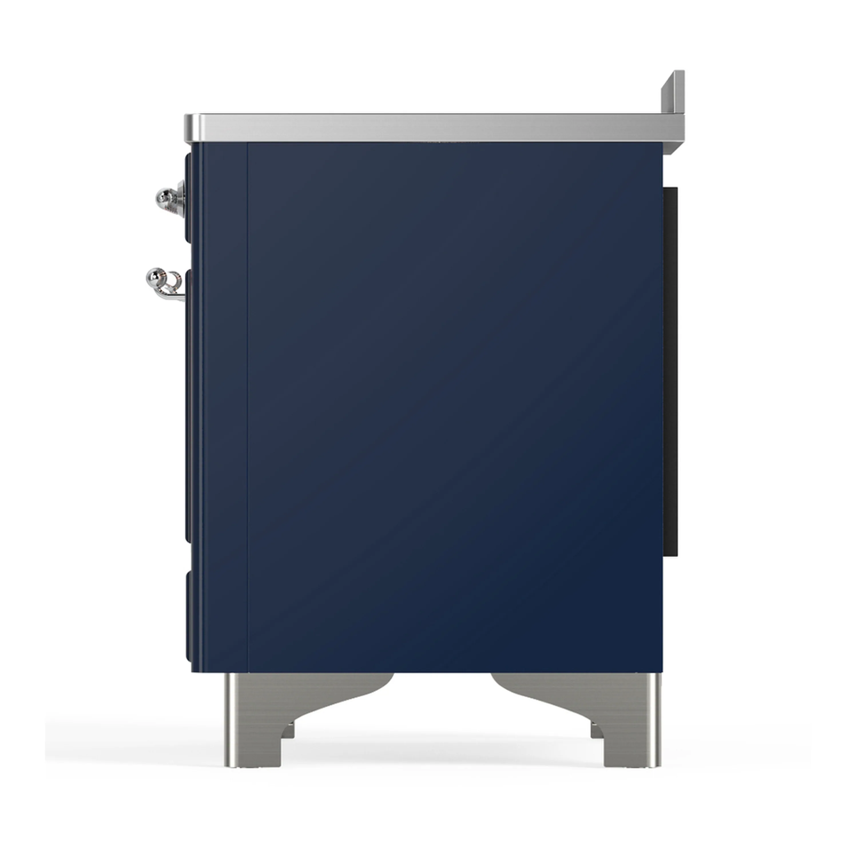 ILVE Majestic III 48-Inch Induction Range with 6 Induction Elements and Solid Door Electric Oven in Mightnight Blue with Chrome Trim (UMIB48QNR3MBC) - Image 9