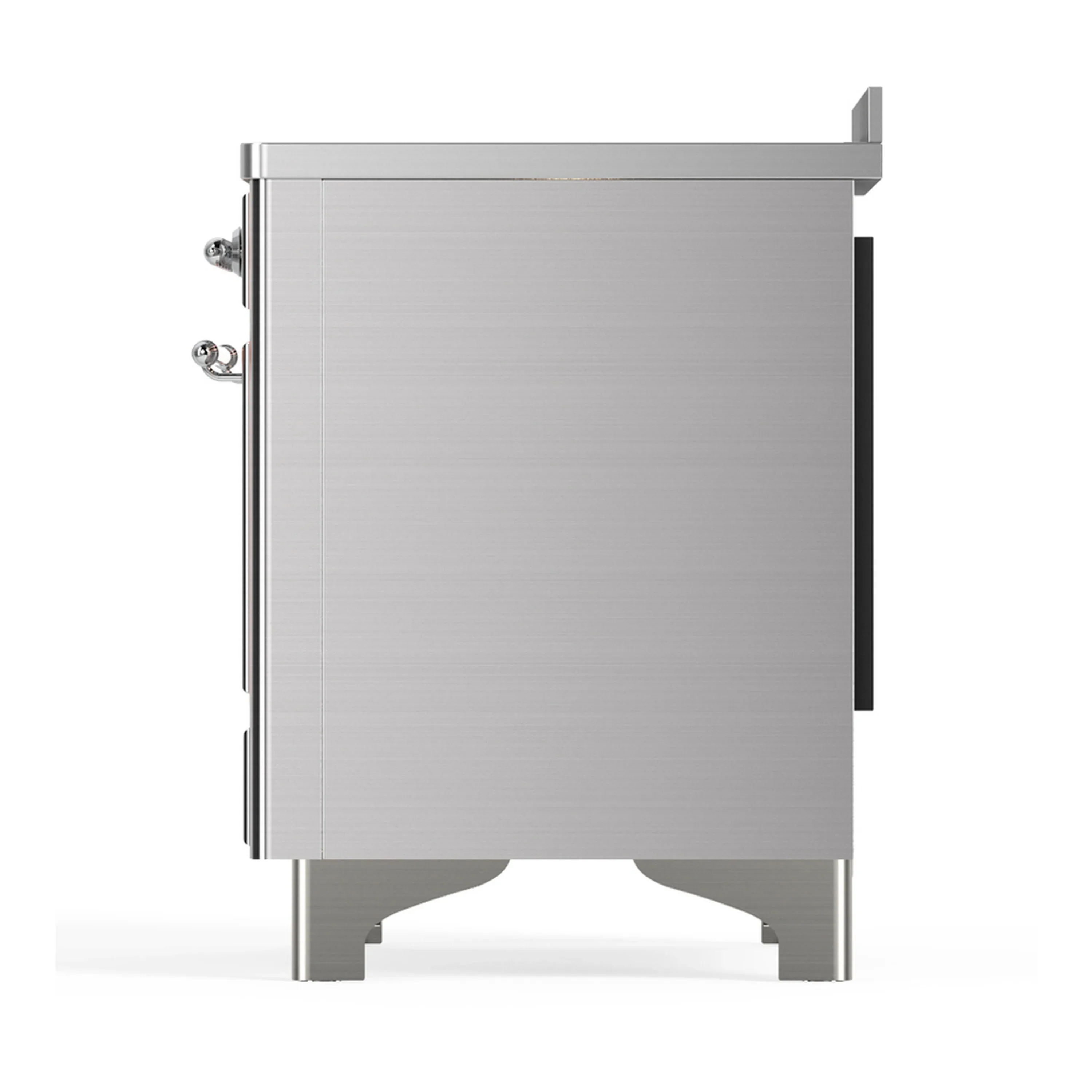 ILVE Majestic III 48-Inch Induction Range with 6 Induction Elements and Solid Door Electric Oven in Stainless Steel with Chrome Trim (UMIB48QNR3SSC) - Image 9