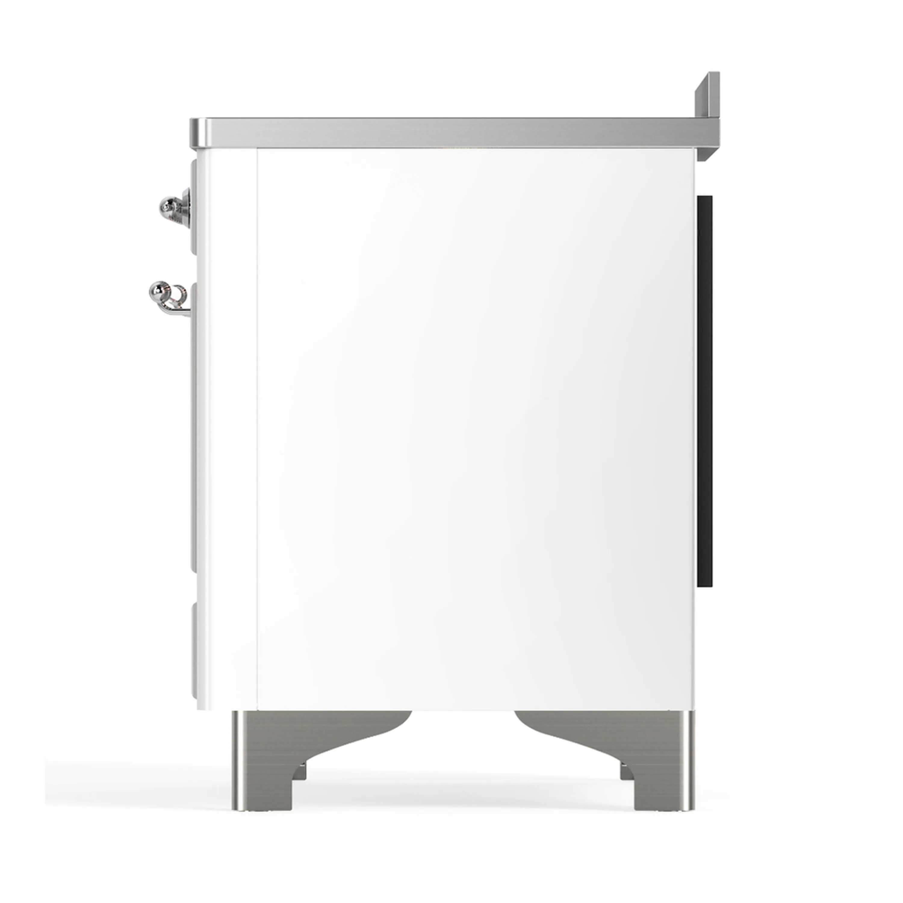 ILVE Majestic III 48-Inch Induction Range with 6 Induction Elements and Triple Glass Door Electric Oven in White with Chrome Trim (UMIB48NR3WHC) - Image 9