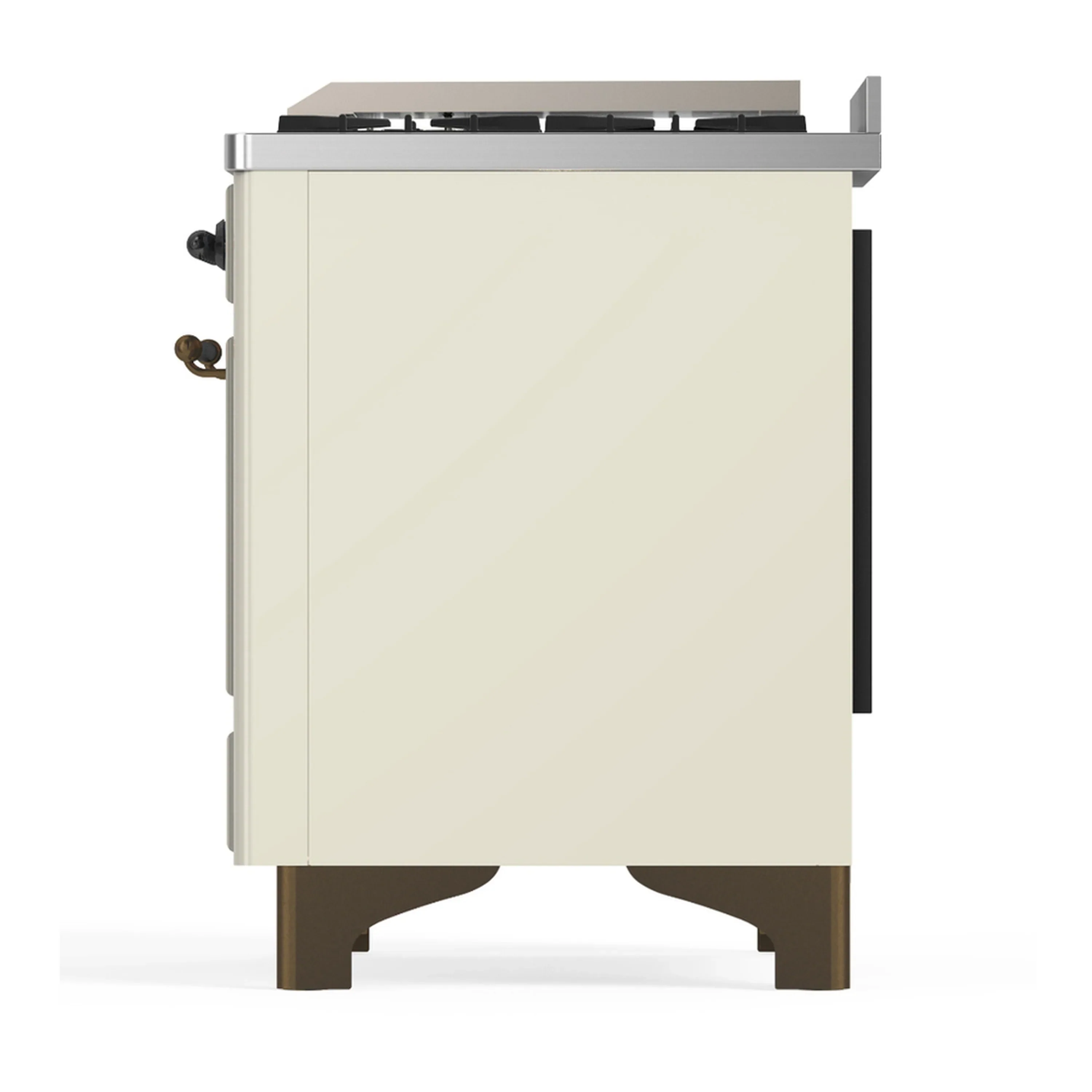 ILVE Majestic III 60-inch Dual Fuel Range with 5 Liquid Propane Burner, Griddle and Triple Glass Door Electric Oven in Antique White with Burnished Trim (UM60FNR3AWBLP) - Image 9