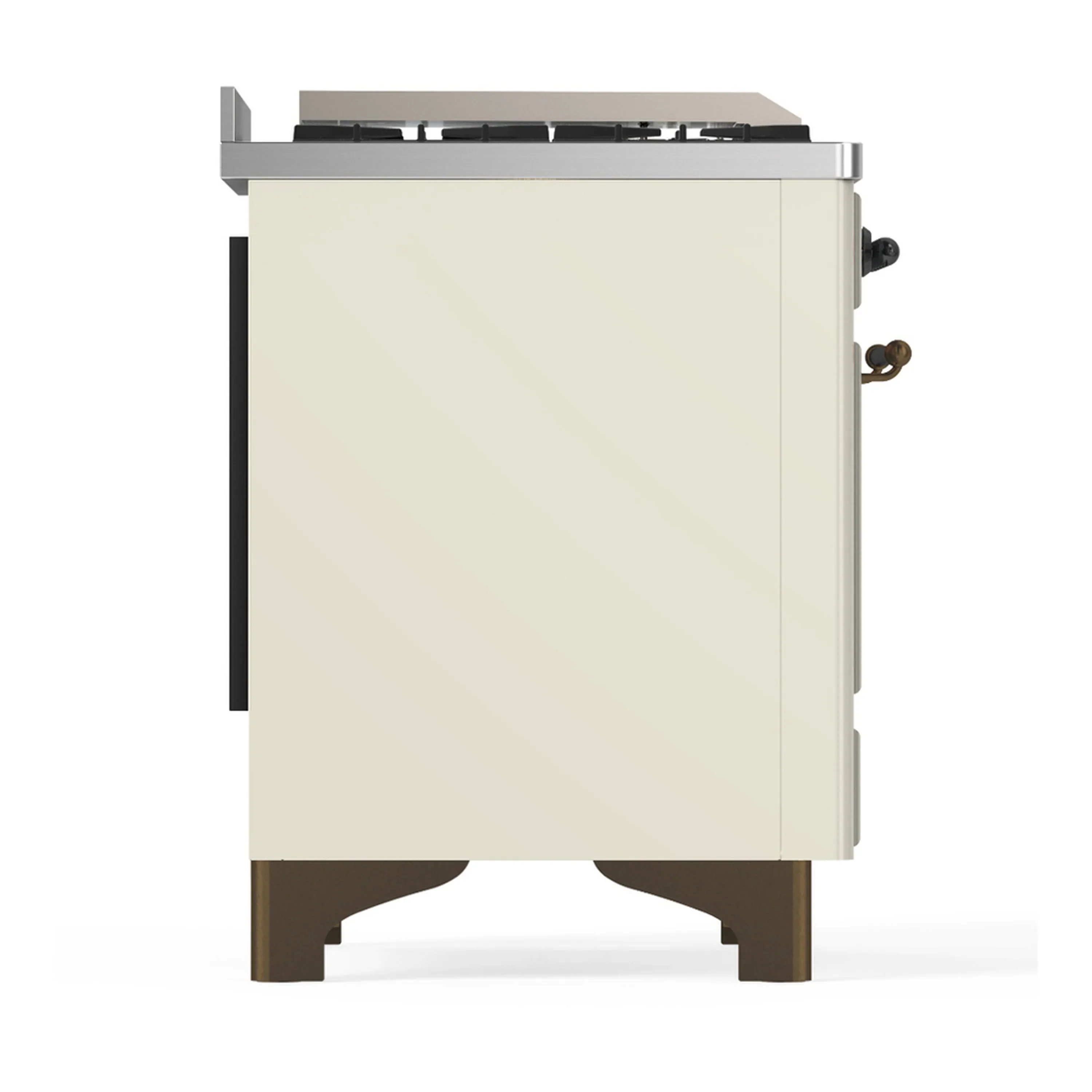 ILVE Majestic III 60-inch Dual Fuel Range with 5 Liquid Propane Burner, Griddle, French Top and Solid Door Electric Oven in Antique White with Burnished Trim (UM60FSQNR3AWBLP) - Image 8