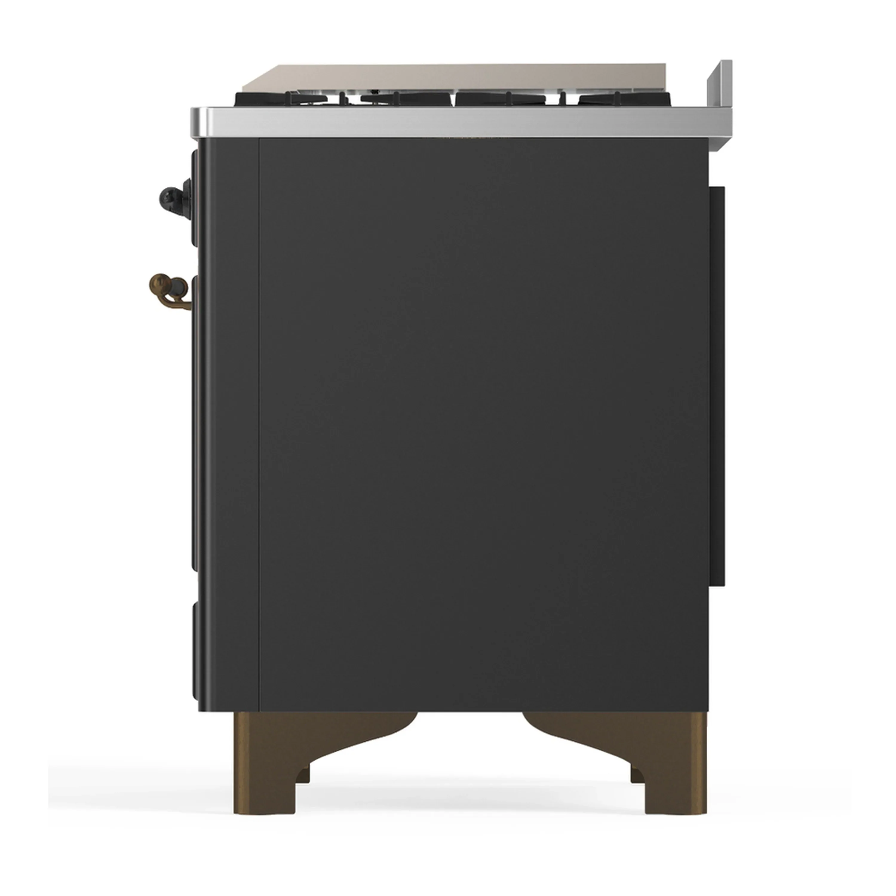 ILVE Majestic III 60-inch Dual Fuel Range with 7 Natural Gas Burner, Griddle and Triple Glass Door Electric Oven in Graphite Matte with Burnished Trim (UM60FNR3MGB) - Image 9