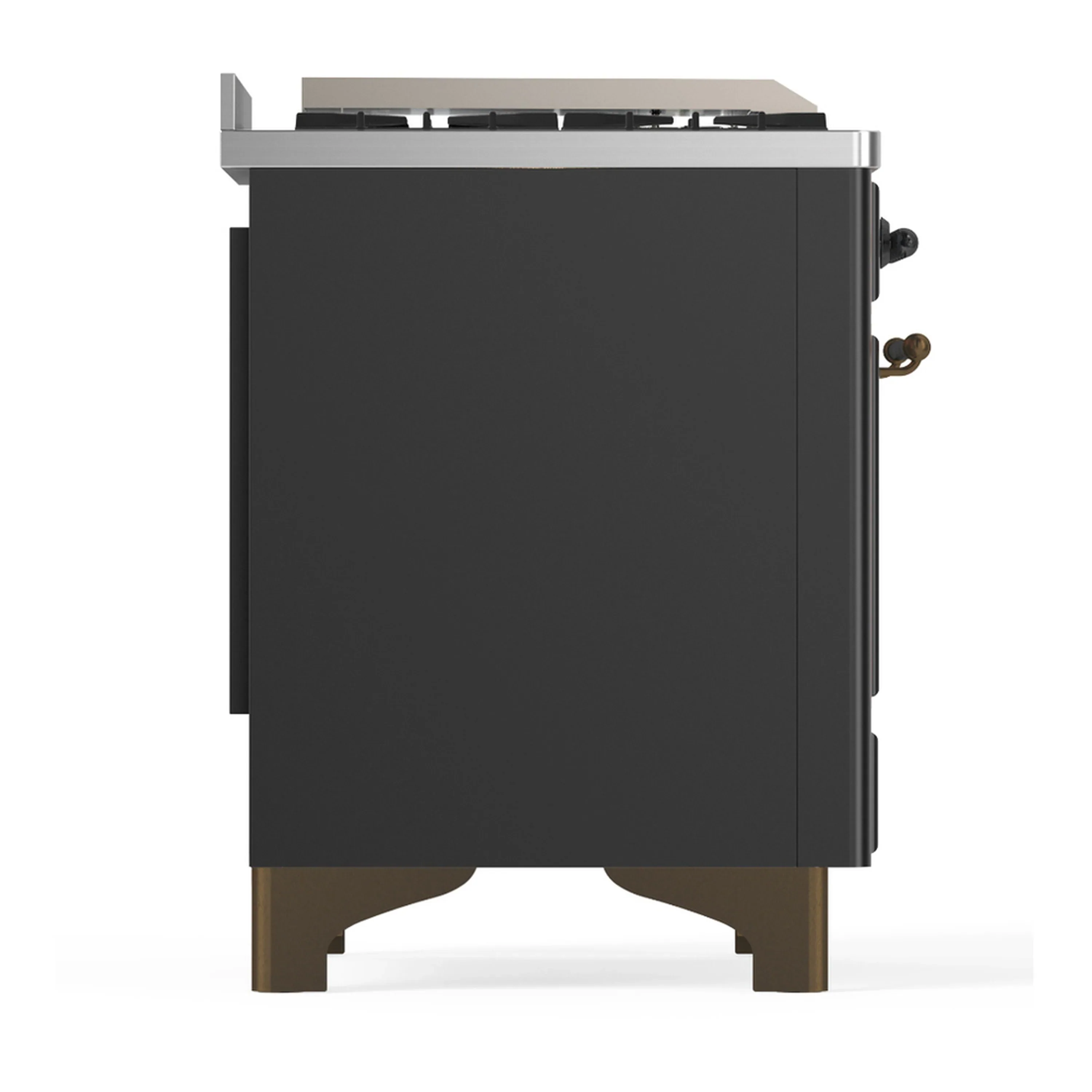 ILVE Majestic III 60-inch Dual Fuel Range with 5 Liquid Propane Burner, Griddle and Triple Glass Door Electric Oven in Graphite Matte with Burnished Trim (UM60FNR3MGBLP) - Image 8