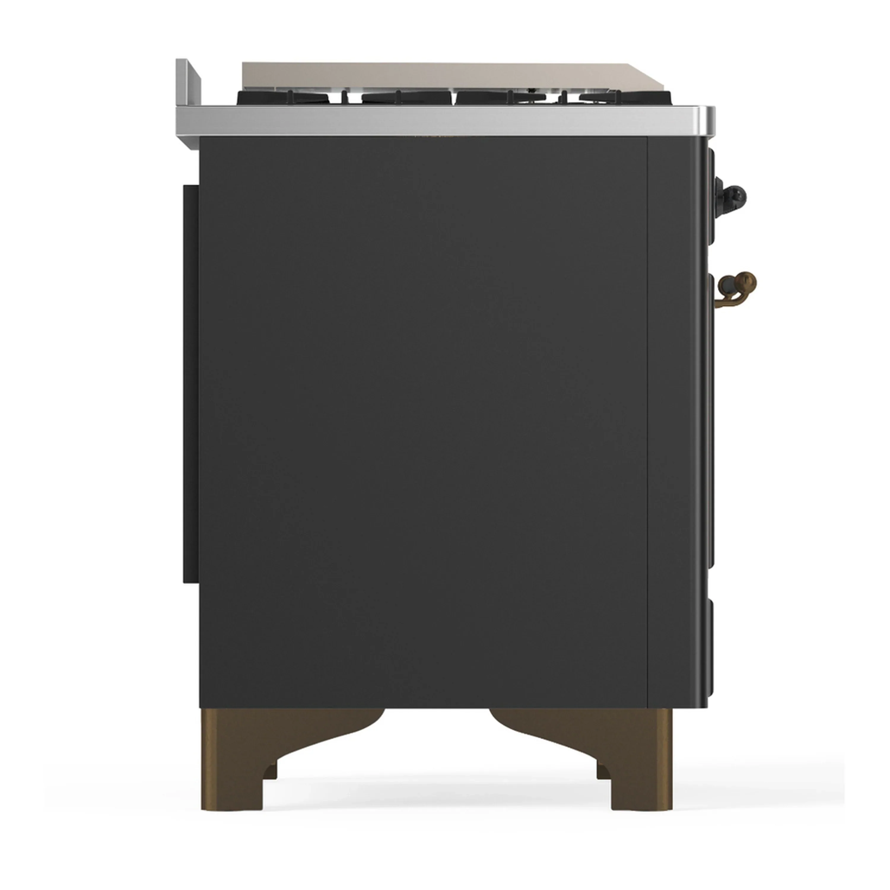 ILVE Majestic III 60-inch Dual Fuel Range with 5 Liquid Propane Burner, Griddle and Solid Door Electric Oven in Graphite Matte with Burnished Trim (UM60FQNR3MGBLP) - Image 8