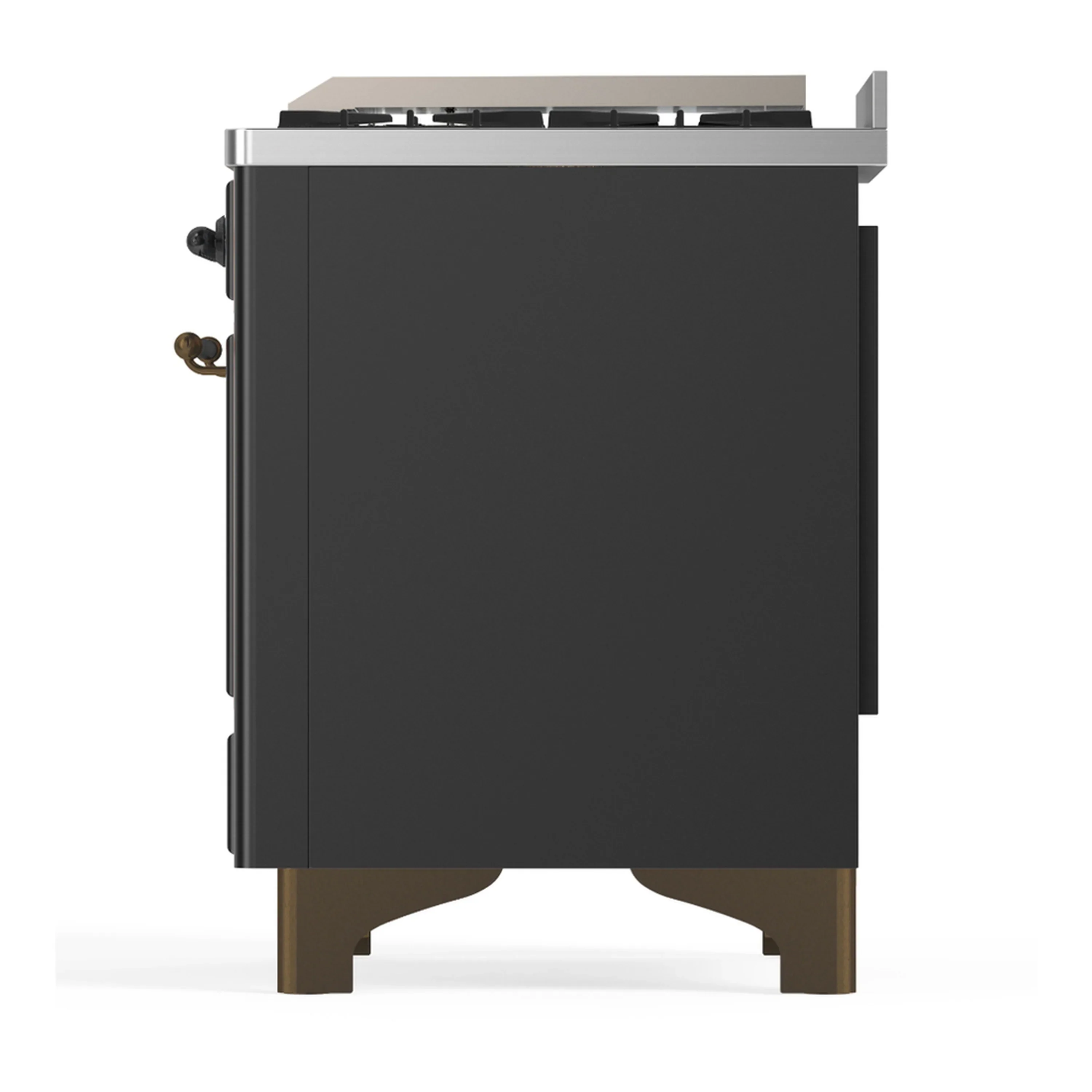 ILVE Majestic III 60-inch Dual Fuel Range with 5 Liquid Propane Burner, Griddle and Solid Door Electric Oven in Graphite Matte with Burnished Trim (UM60FQNR3MGBLP) - Image 9