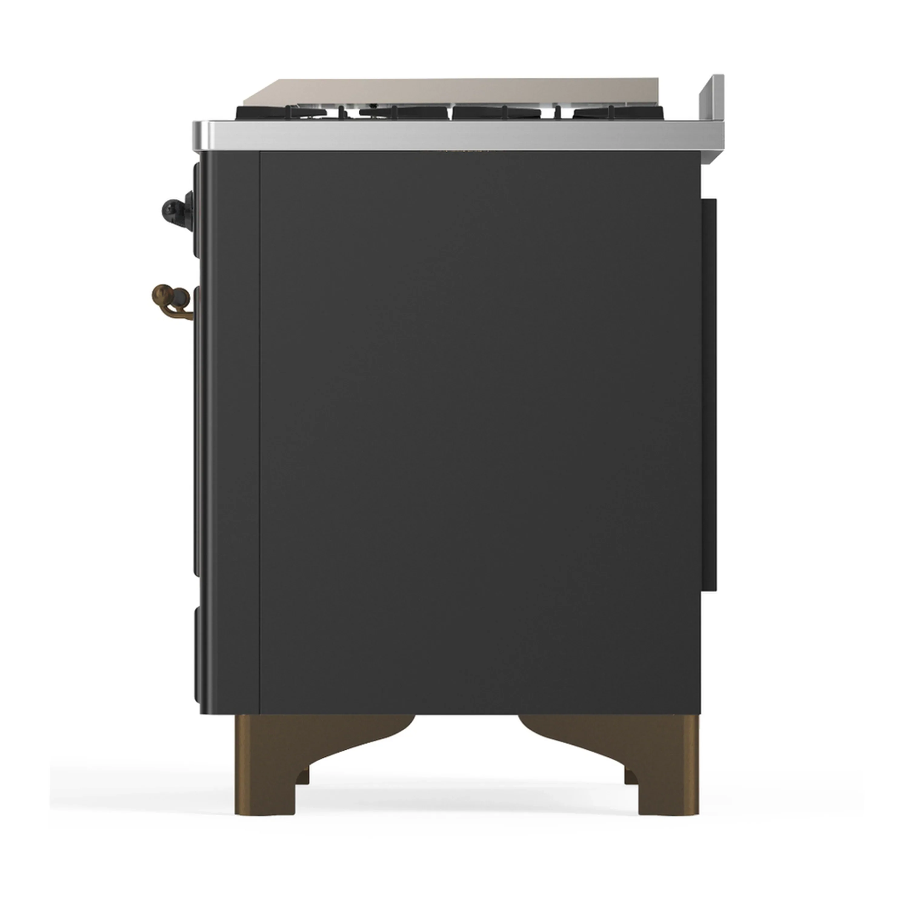 ILVE Majestic III 60-inch Dual Fuel Range with 7 Natural Gas Burner, Griddle, French Top and Triple Glass Door Electric Oven in Graphite Matte with Burnished Trim (UM60FSNR3MGB) - Image 9