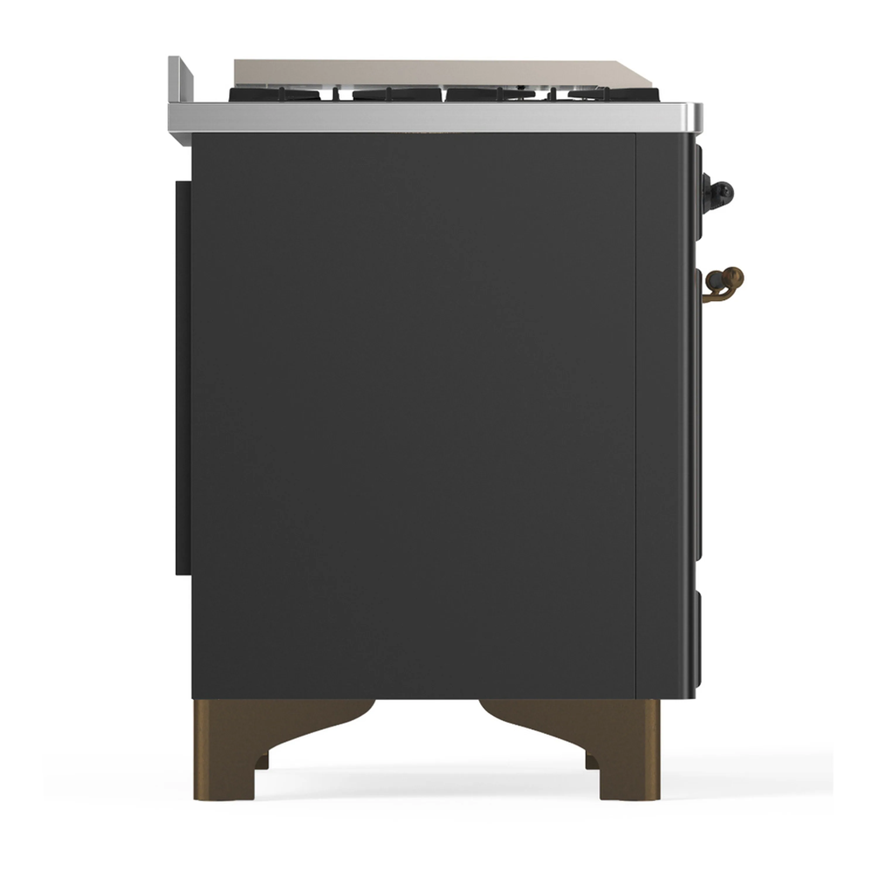 ILVE Majestic III 60-inch Dual Fuel Range with 5 Liquid Propane Burner, Griddle, French Top and Solid Door Electric Oven in Graphite Matte with Burnished Trim (UM60FSQNR3MGBLP) - Image 8