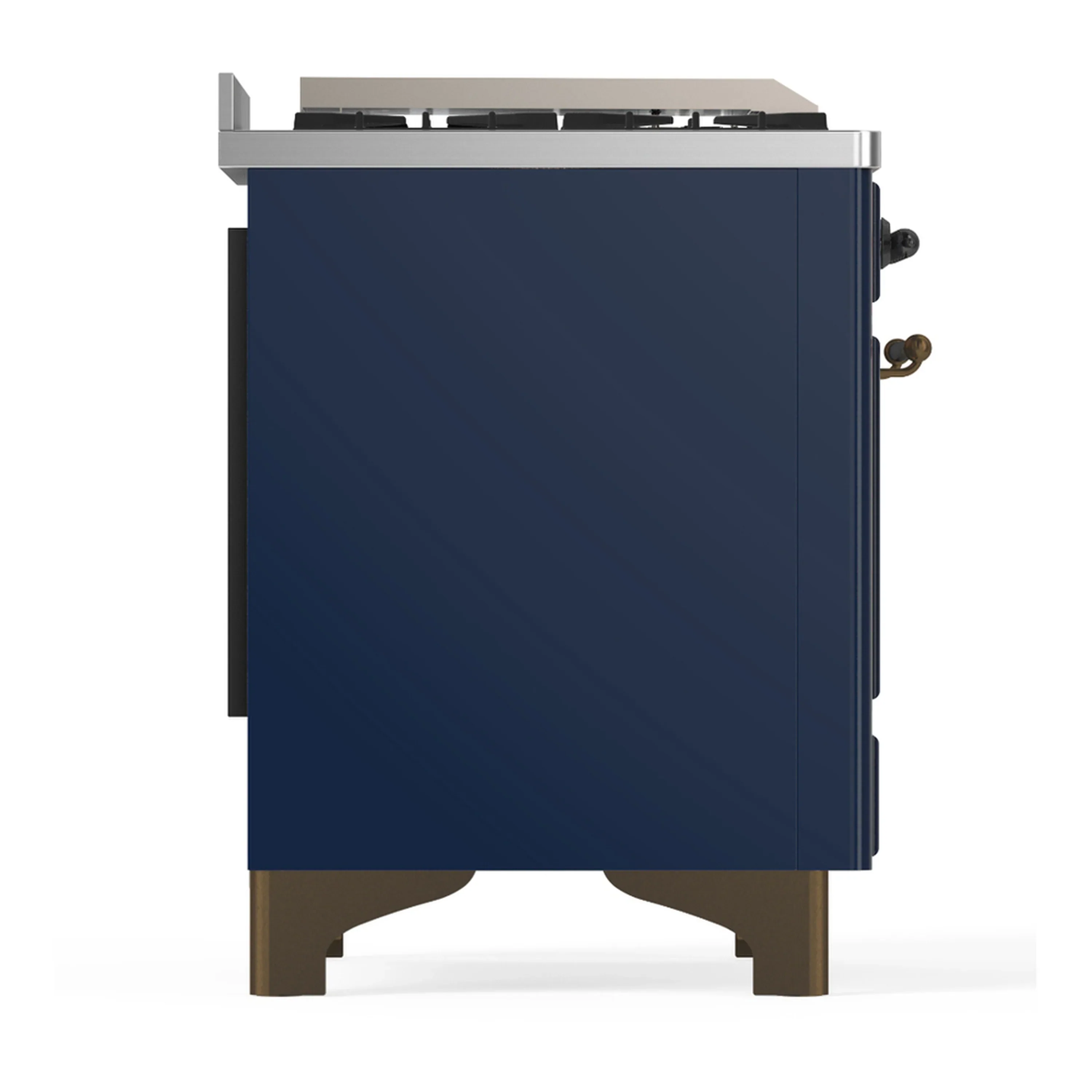 ILVE Majestic III 60-inch Dual Fuel Range with 5 Liquid Propane Burner, Griddle and Triple Glass Door Electric Oven in Midnight Blue with Burnished Trim (UM60FNR3MBBLP) - Image 8