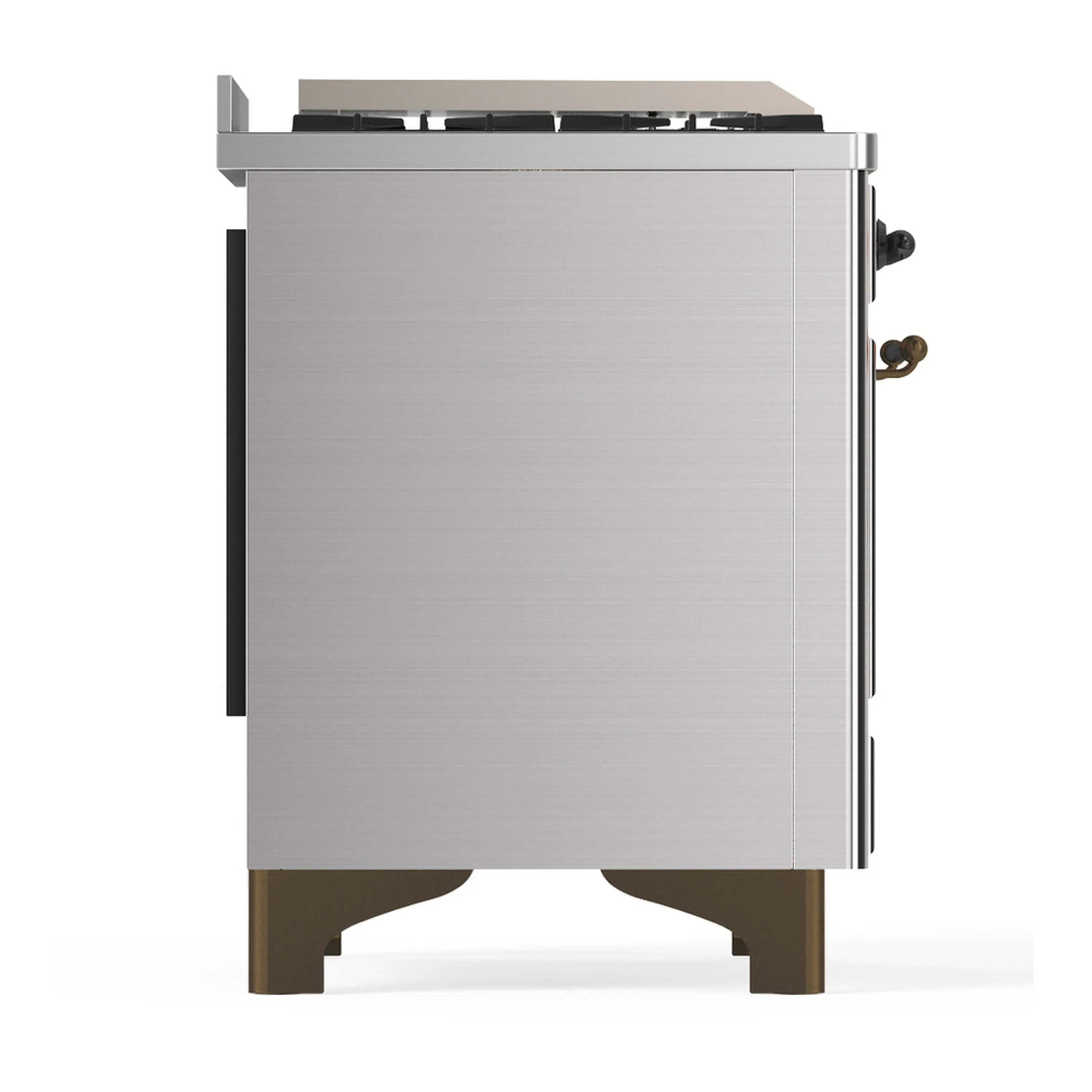 ILVE Majestic III 60-inch Dual Fuel Range with 5 Liquid Propane Burner, Griddle and Solid Door Electric Oven in Stainless Steel with Burnished Trim (UM60FQNR3SSBLP) - Image 8