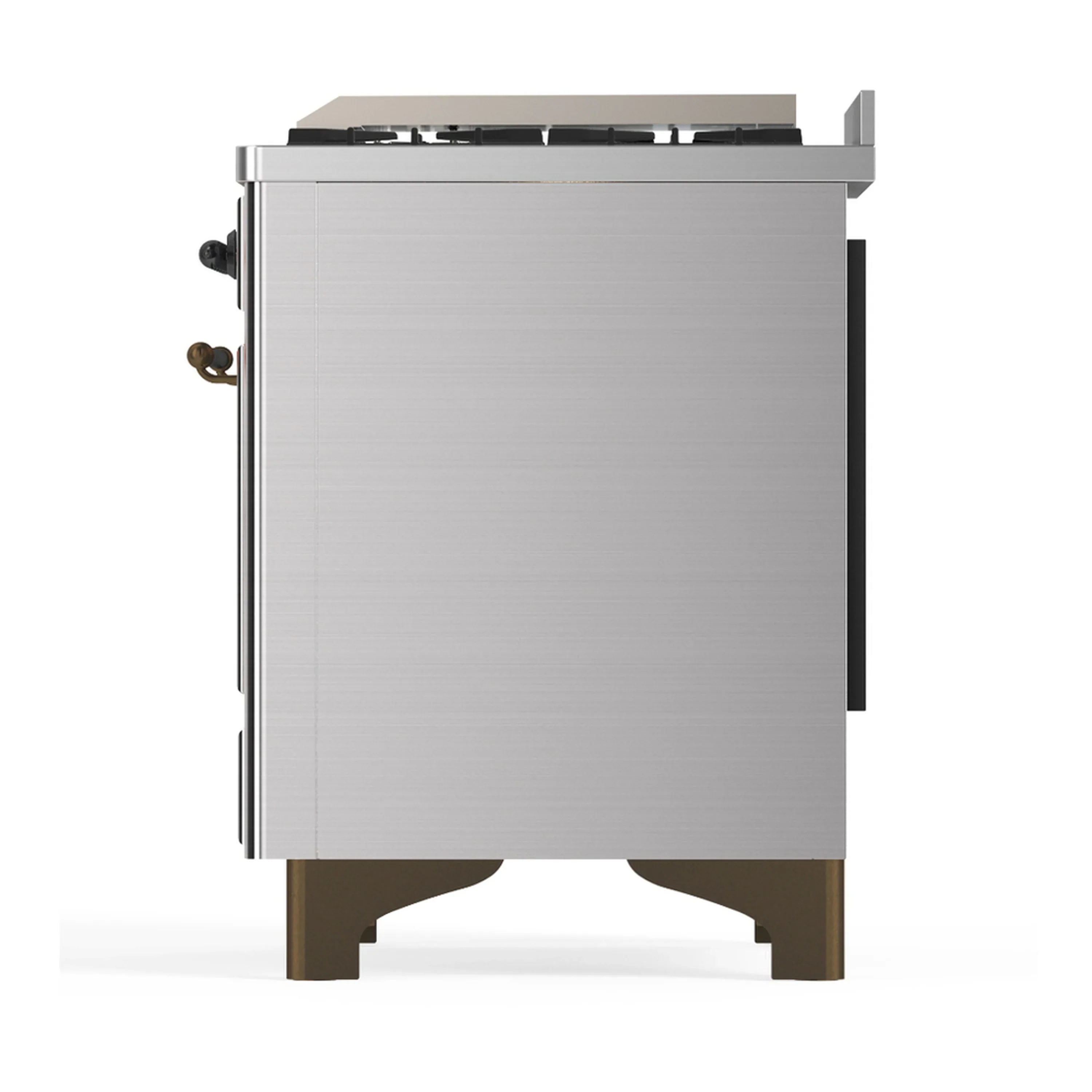 ILVE Majestic III 60-inch Dual Fuel Range with 5 Liquid Propane Burner, Griddle, French Top and Triple Glass Door Electric Oven in Stainless Steel with Burnished Trim (UM60FSNR3SSBLP) - Image 9