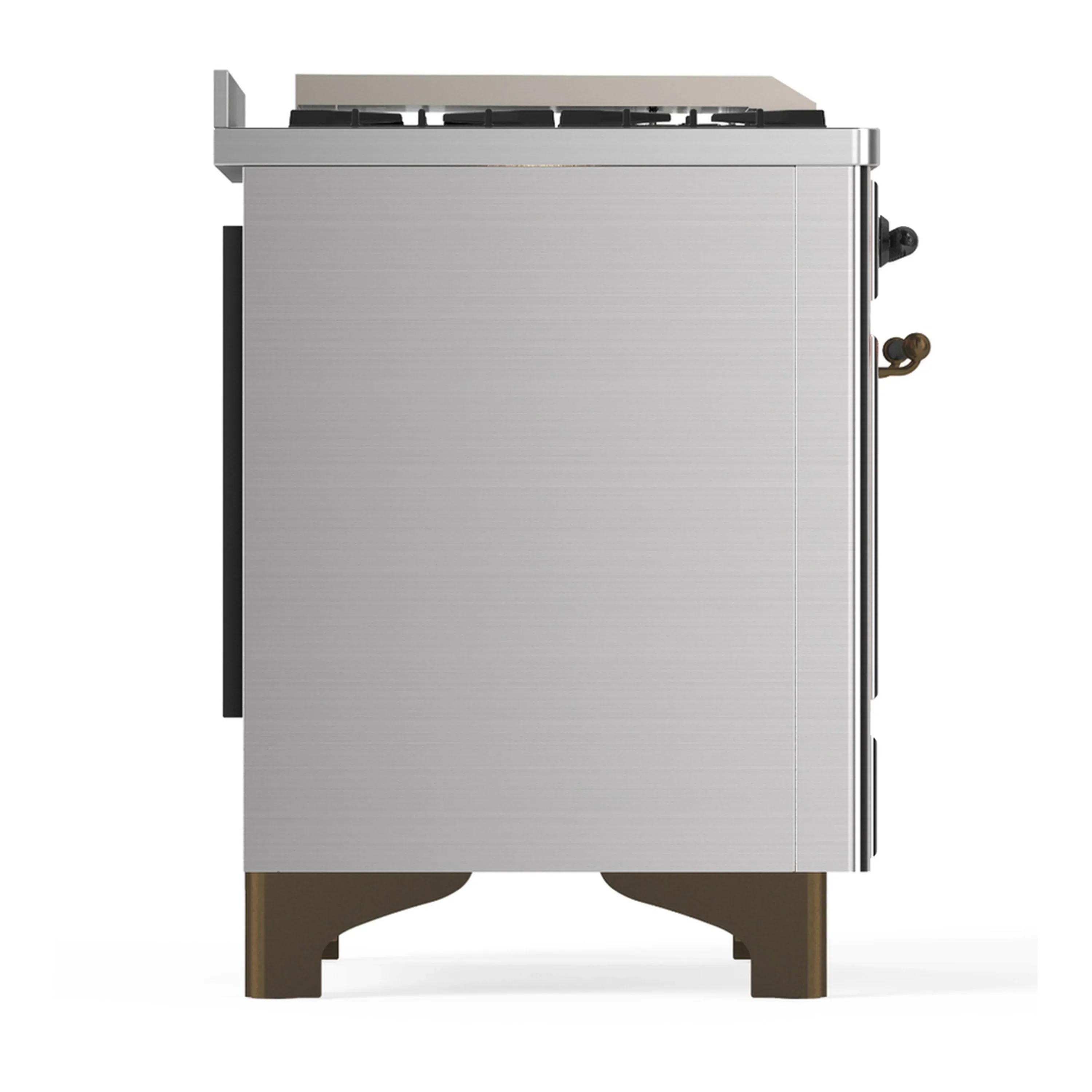 ILVE Majestic III 60-inch Dual Fuel Range with 7 Natural Gas Burner, Griddle, French Top and Solid Door Electric Oven in Stainless Steel with Burnished Trim (UM60FSQNR3SSB) - Image 8