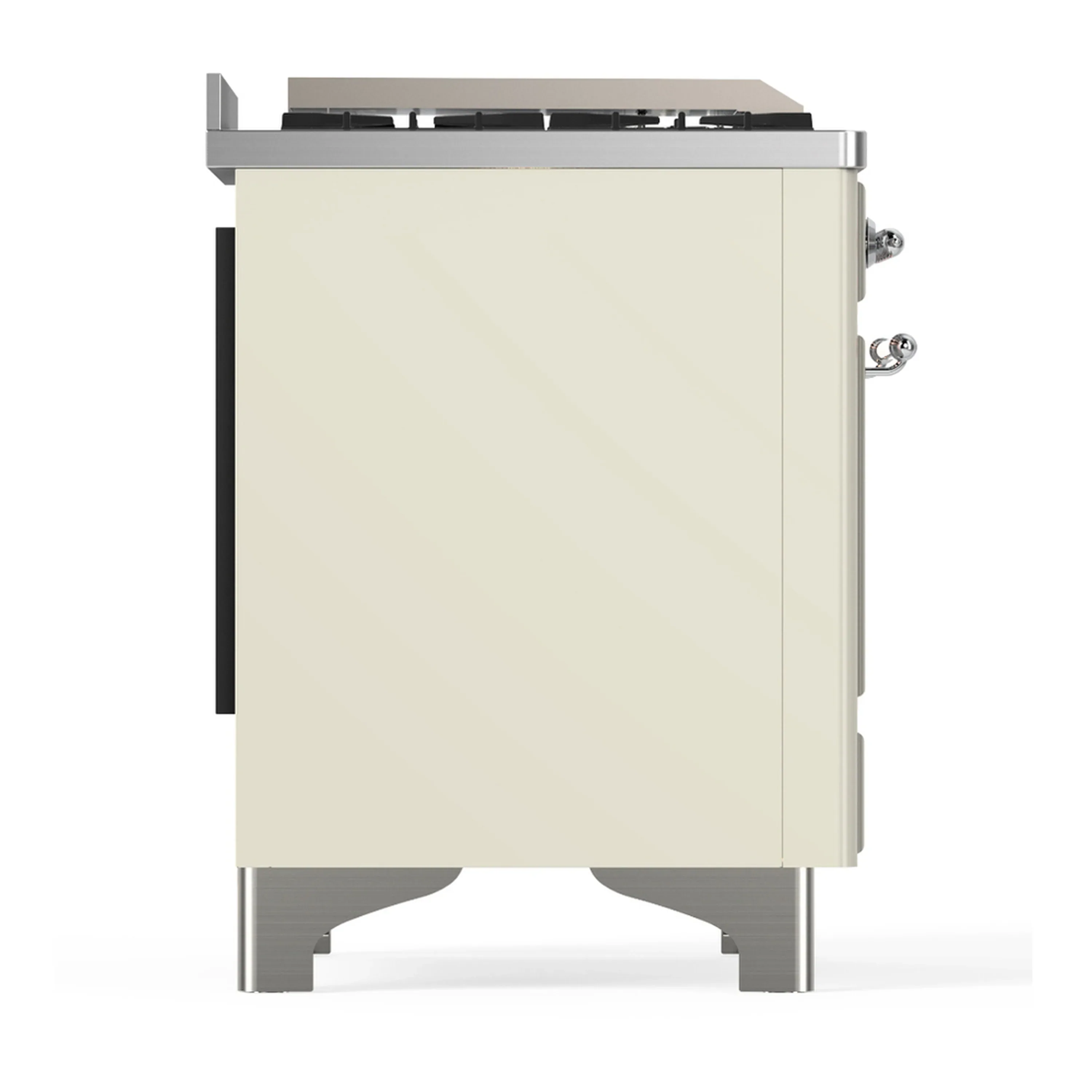 ILVE Majestic III 60-inch Dual Fuel Range with 5 Liquid Propane Burner, Griddle and Triple Glass Door Electric Oven in Antique White with Chrome Trim (UM60FNR3AWCLP) - Image 8