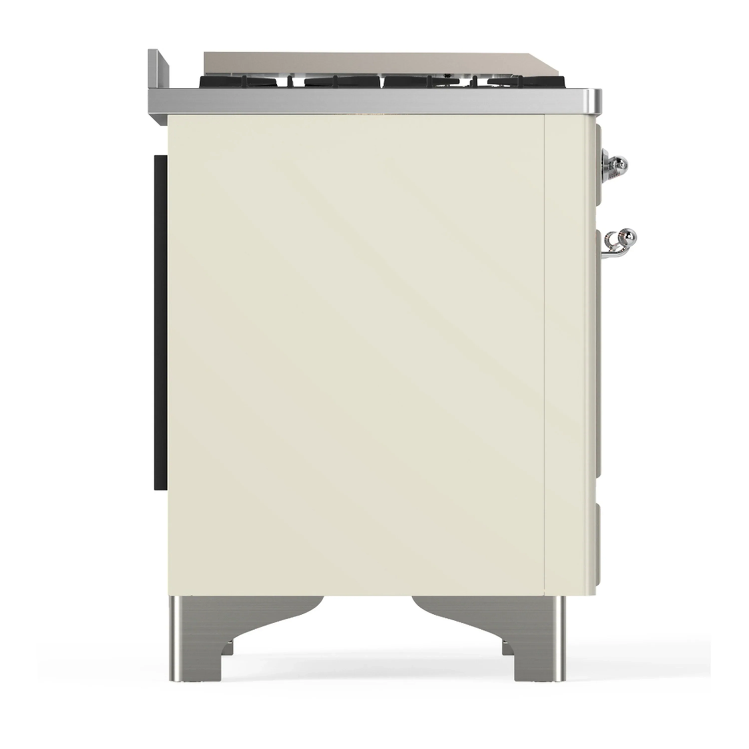 ILVE Majestic III 60-inch Dual Fuel Range with 5 Liquid Propane Burner, Griddle and Solid Door Electric Oven in Antique White with Chrome Trim (UM60FQNR3AWCLP) - Image 8