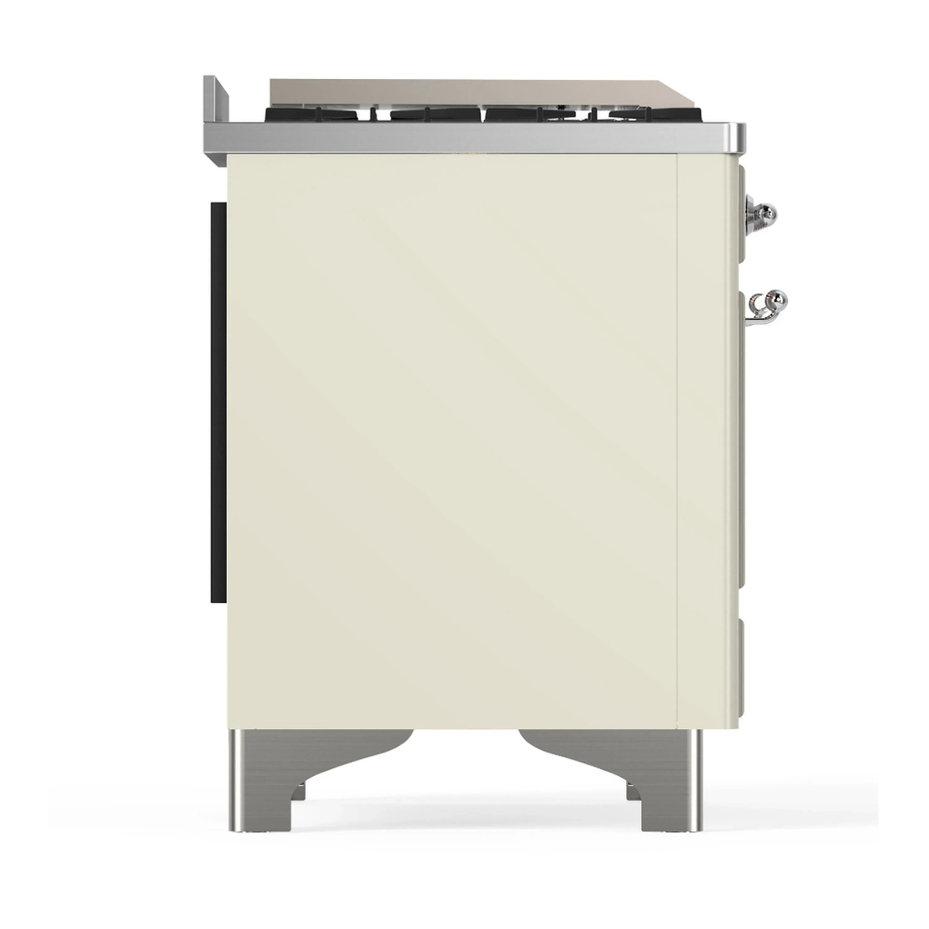 ILVE Majestic III 60-inch Dual Fuel Range with 7 Natural Gas Burner, Griddle, French Top and Triple Glass Door Electric Oven in Antique White with Chrome Trim (UM60FSNR3AWC) - Image 8
