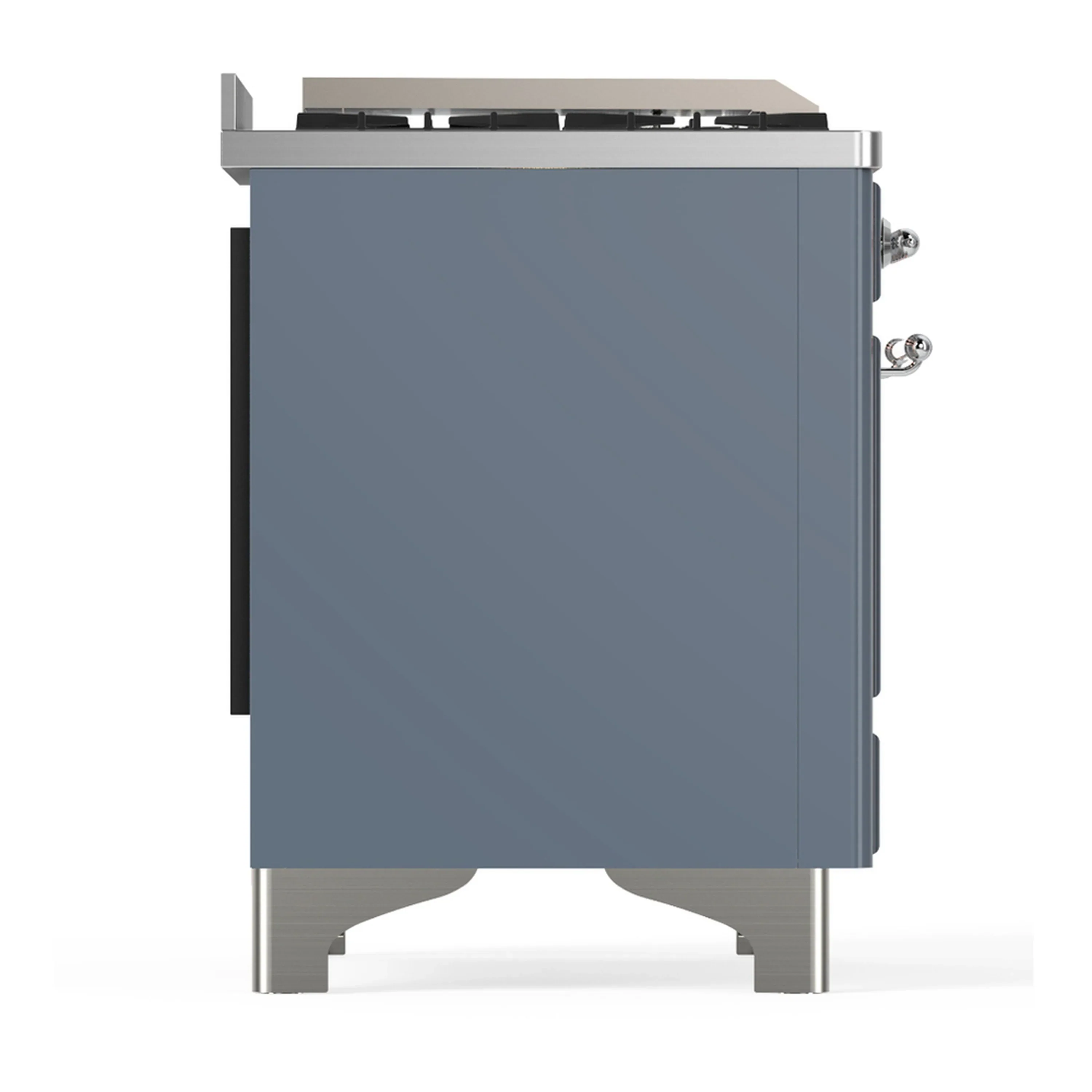 ILVE Majestic III 60-inch Dual Fuel Range with 5 Liquid Propane Burner, Griddle and Triple Glass Door Electric Oven in Blue Grey with Chrome Trim (UM60FNR3BGCLP) - Image 8