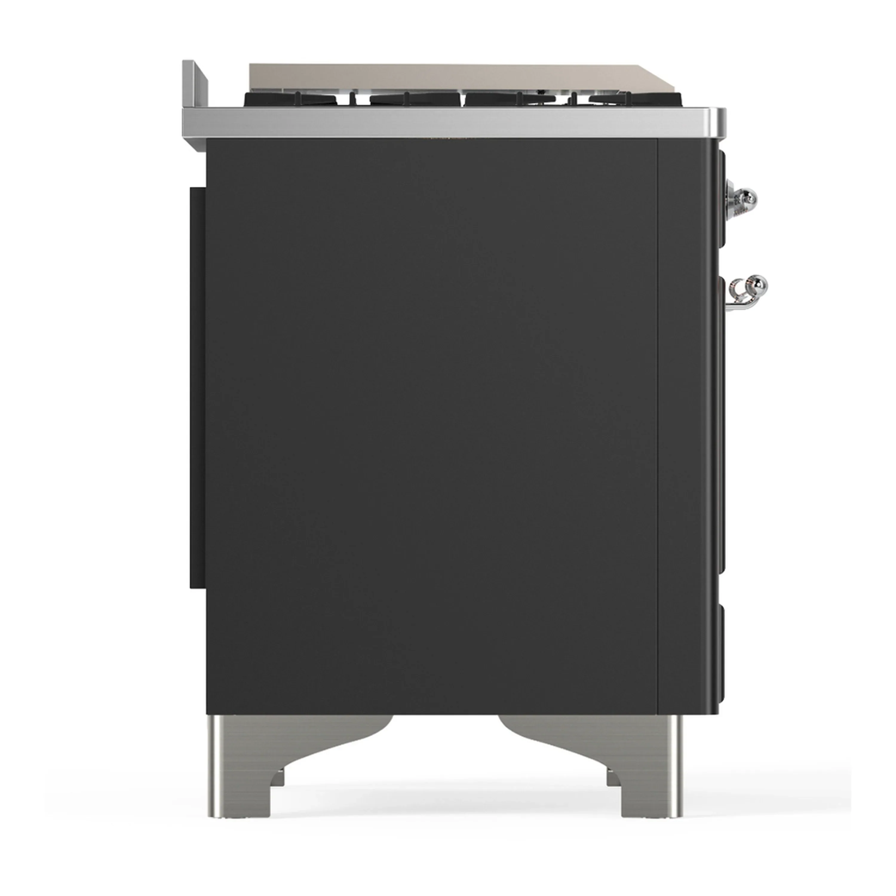 ILVE Majestic III 60-inch Dual Fuel Range with 7 Natural Gas Burner, Griddle and Triple Glass Door Electric Oven in Graphite Matte with Chrome Trim (UM60FNR3MGC) - Image 8