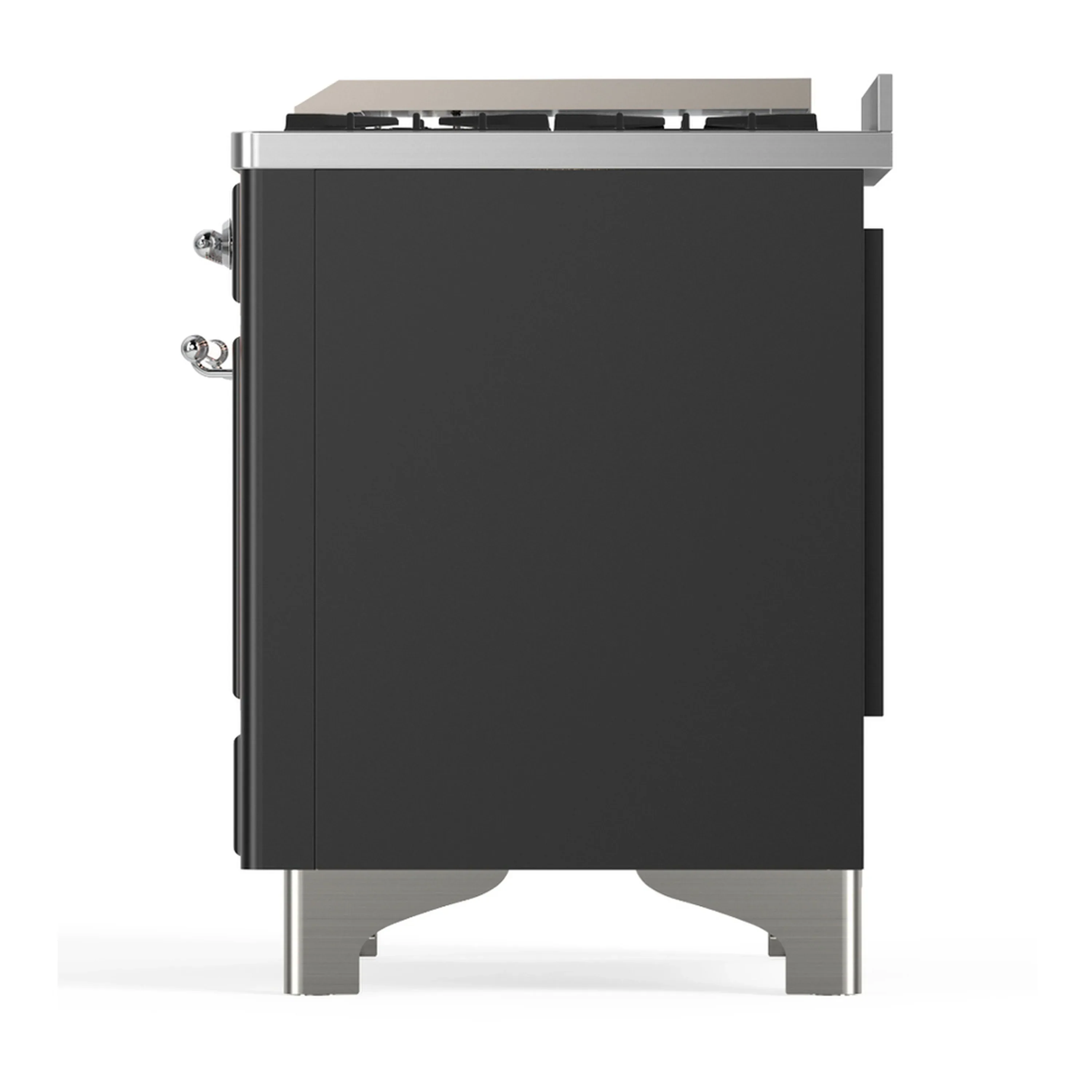 ILVE Majestic III 60-inch Dual Fuel Range with 7 Natural Gas Burner, Griddle and Triple Glass Door Electric Oven in Graphite Matte with Chrome Trim (UM60FNR3MGC) - Image 9