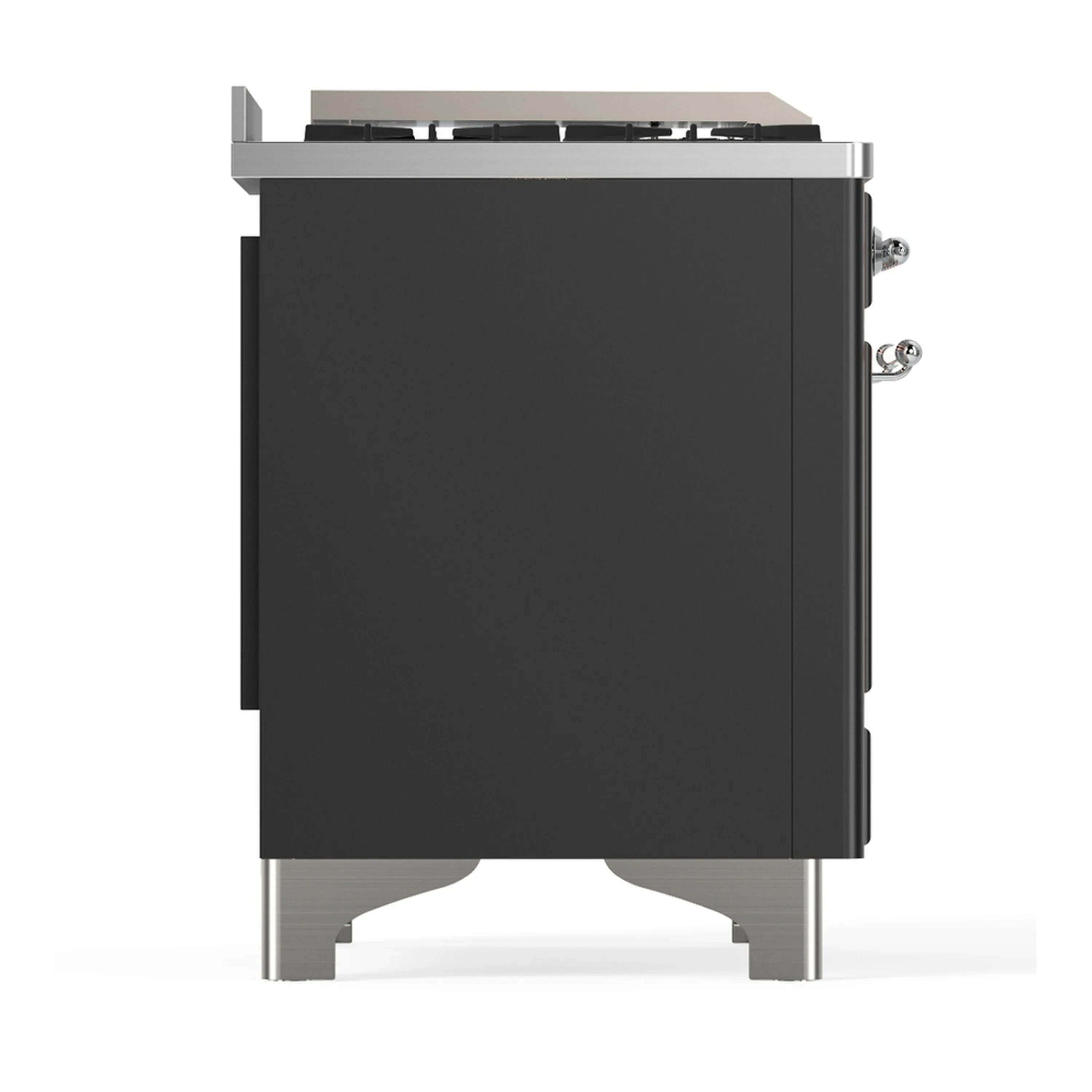 ILVE Majestic III 60-inch Dual Fuel Range with 7 Natural Gas Burner, Griddle, French Top and Triple Glass Door Electric Oven in Graphite Matte with Chrome Trim (UM60FSNR3MGC) - Image 8