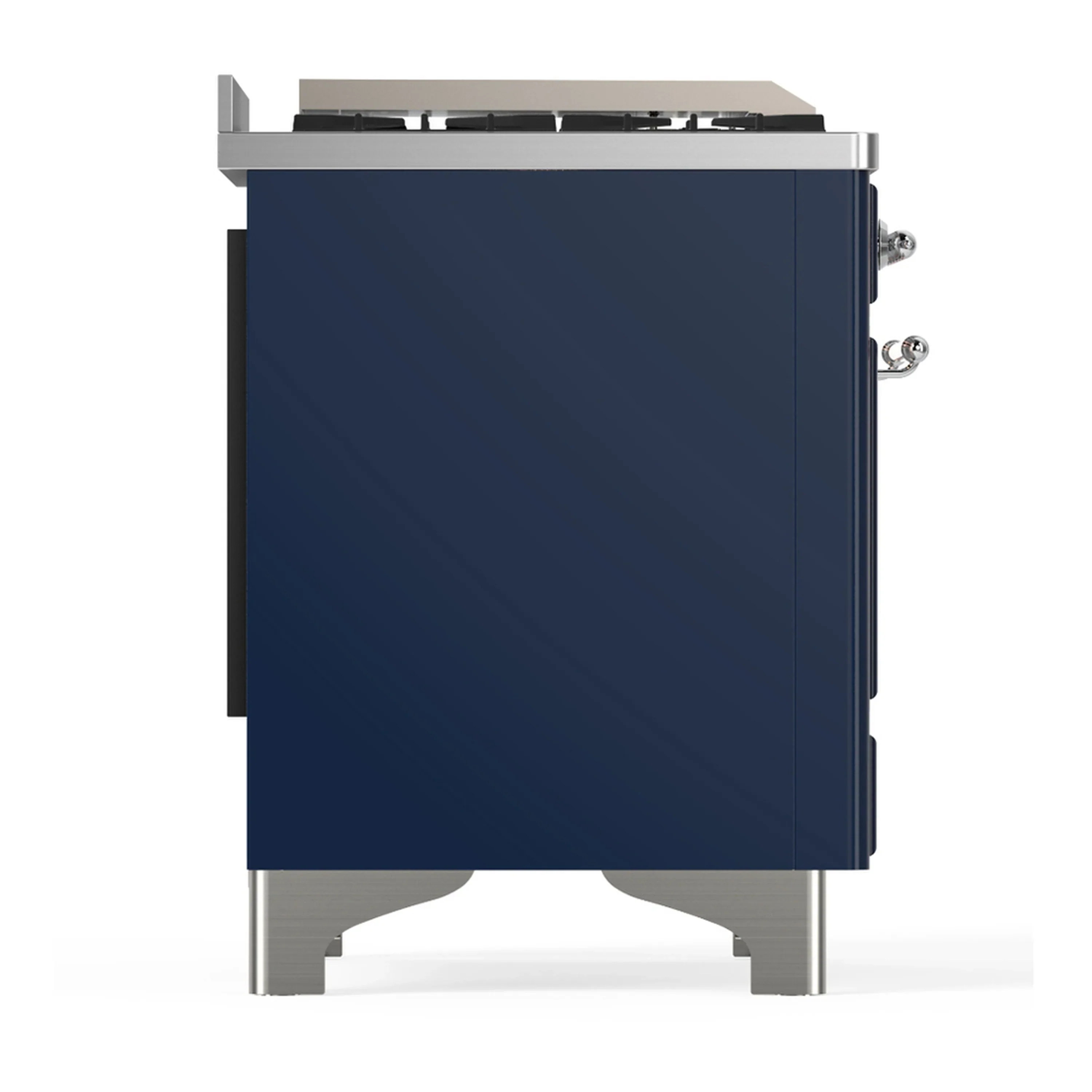 ILVE Majestic III 60-inch Dual Fuel Range with 5 Liquid Propane Burner, Griddle and Triple Glass Door Electric Oven in Midnight Blue with Chrome Trim (UM60FNR3MBCLP) - Image 8