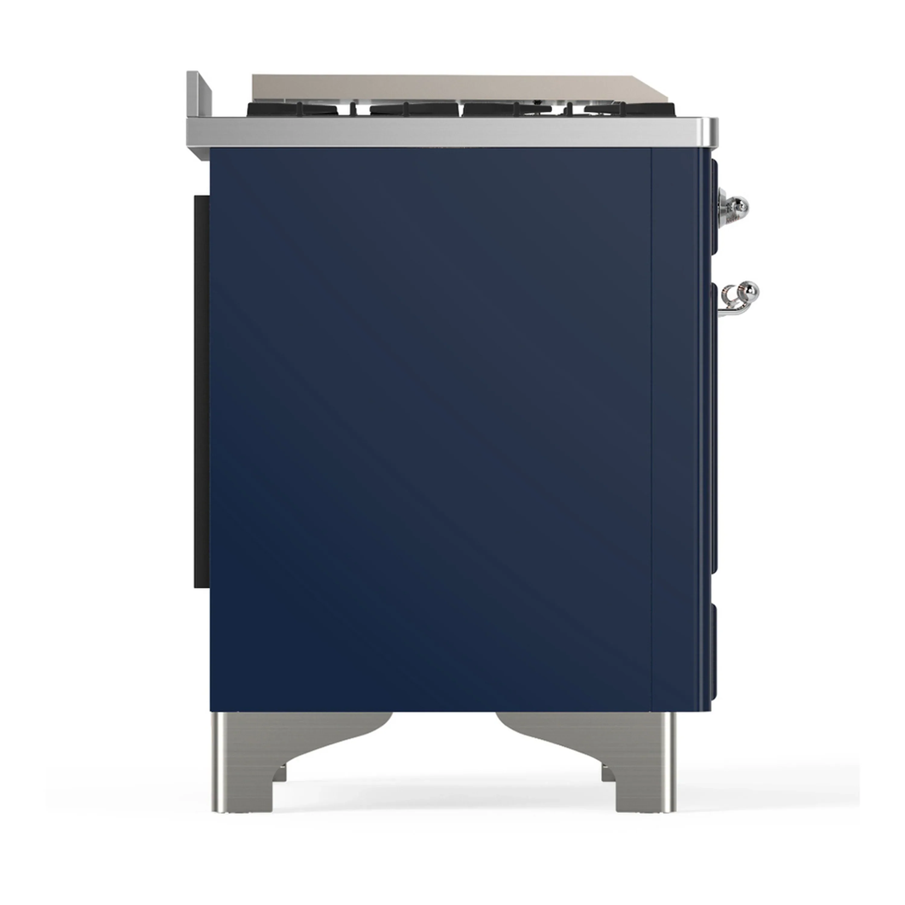 ILVE Majestic III 60-inch Dual Fuel Range with 7 Natural Gas Burner, Griddle, French Top and Triple Glass Door Electric Oven in Midnight Blue with Chrome Trim (UM60FSNR3MBC) - Image 8