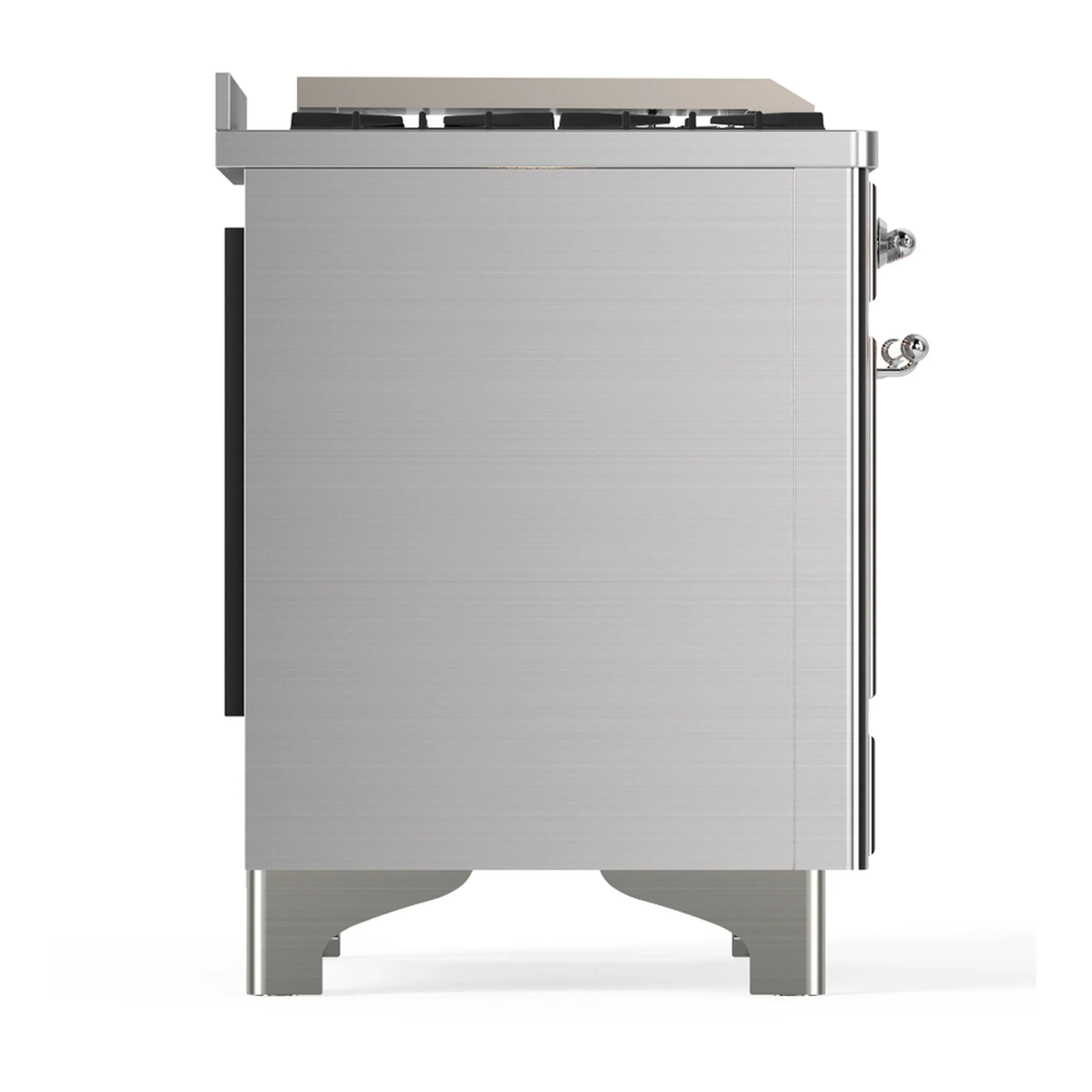 ILVE Majestic III 60-inch Dual Fuel Range with 7 Natural Gas Burner, Griddle and Triple Glass Door Electric Oven in Stainless Steel with Chrome Trim (UM60FNR3SSC) - Image 8
