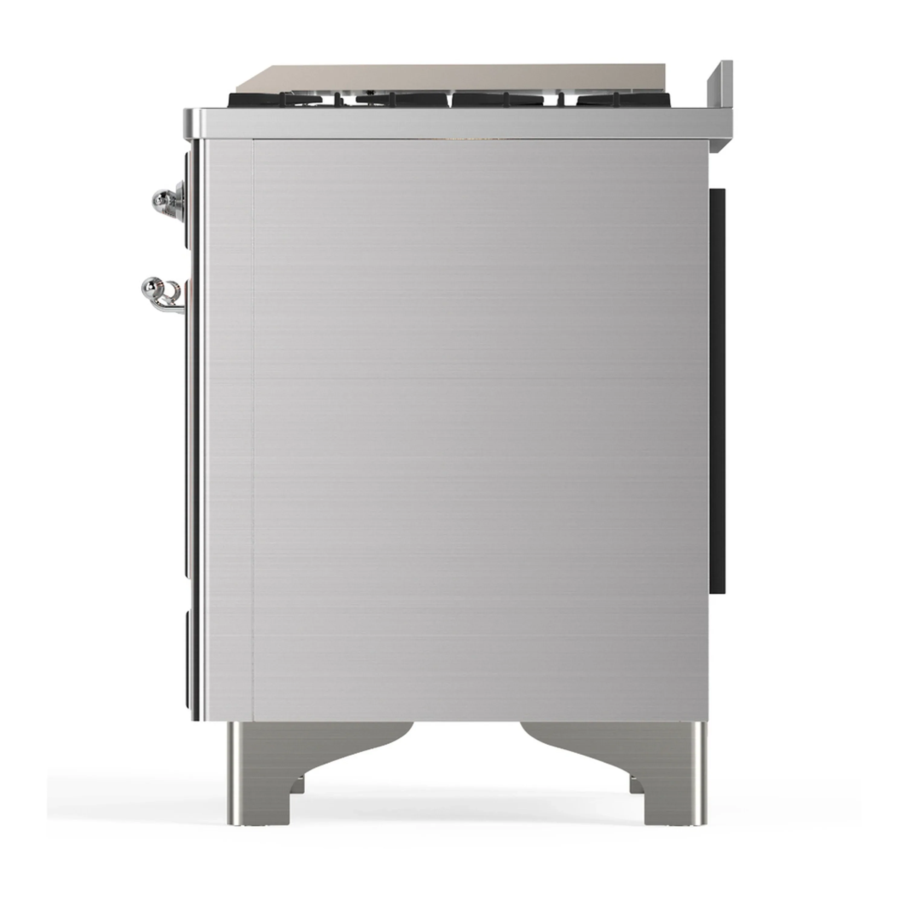 ILVE Majestic III 60-inch Dual Fuel Range with 5 Liquid Propane Burner, Griddle and Triple Glass Door Electric Oven in Stainless Steel with Chrome Trim (UM60FNR3SSCLP) - Image 9