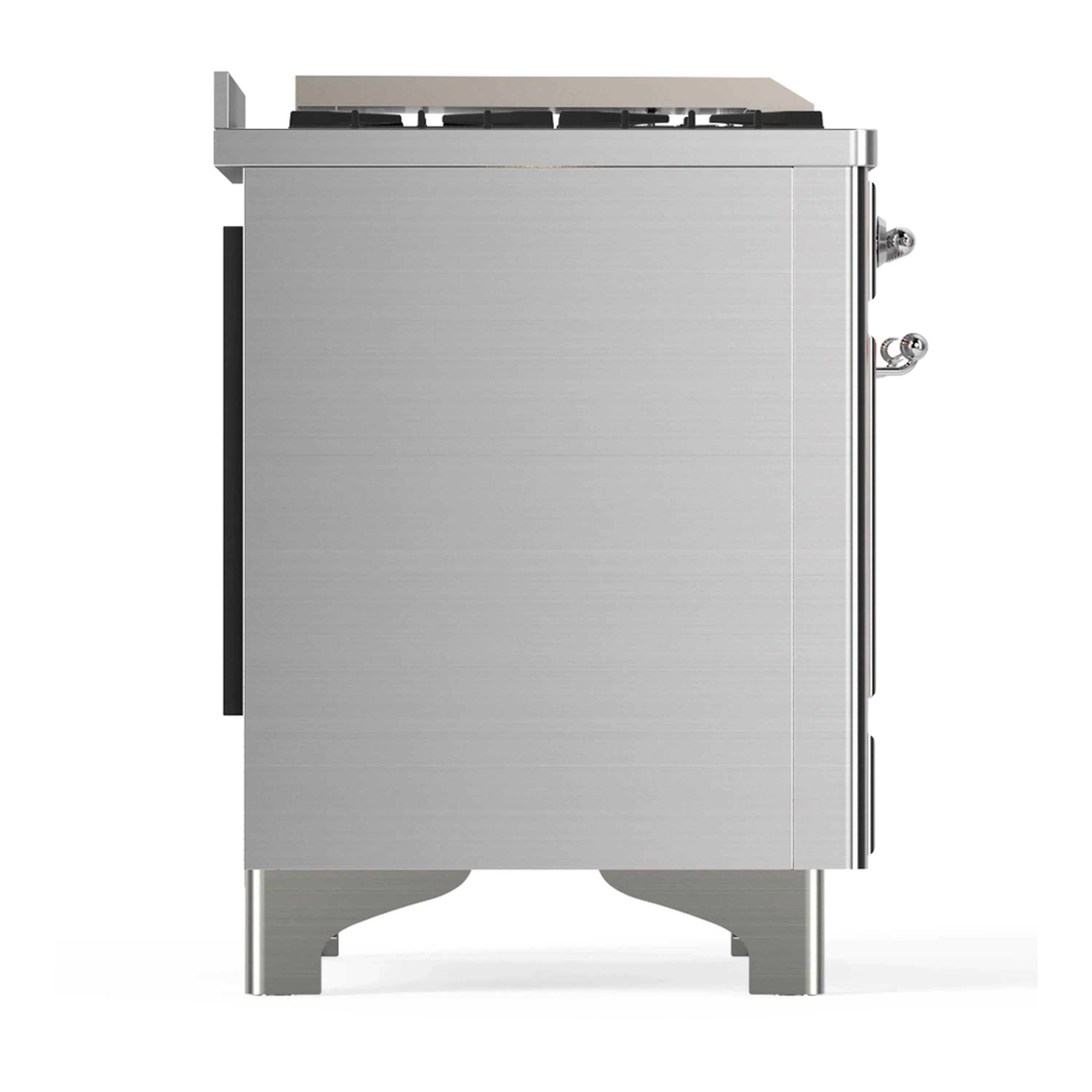 ILVE Majestic III 60-inch Dual Fuel Range with 5 Liquid Propane Burner, Griddle and Solid Door Electric Oven in Stainless Steel with Chrome Trim (UM60FQNR3SSCLP) - Image 8