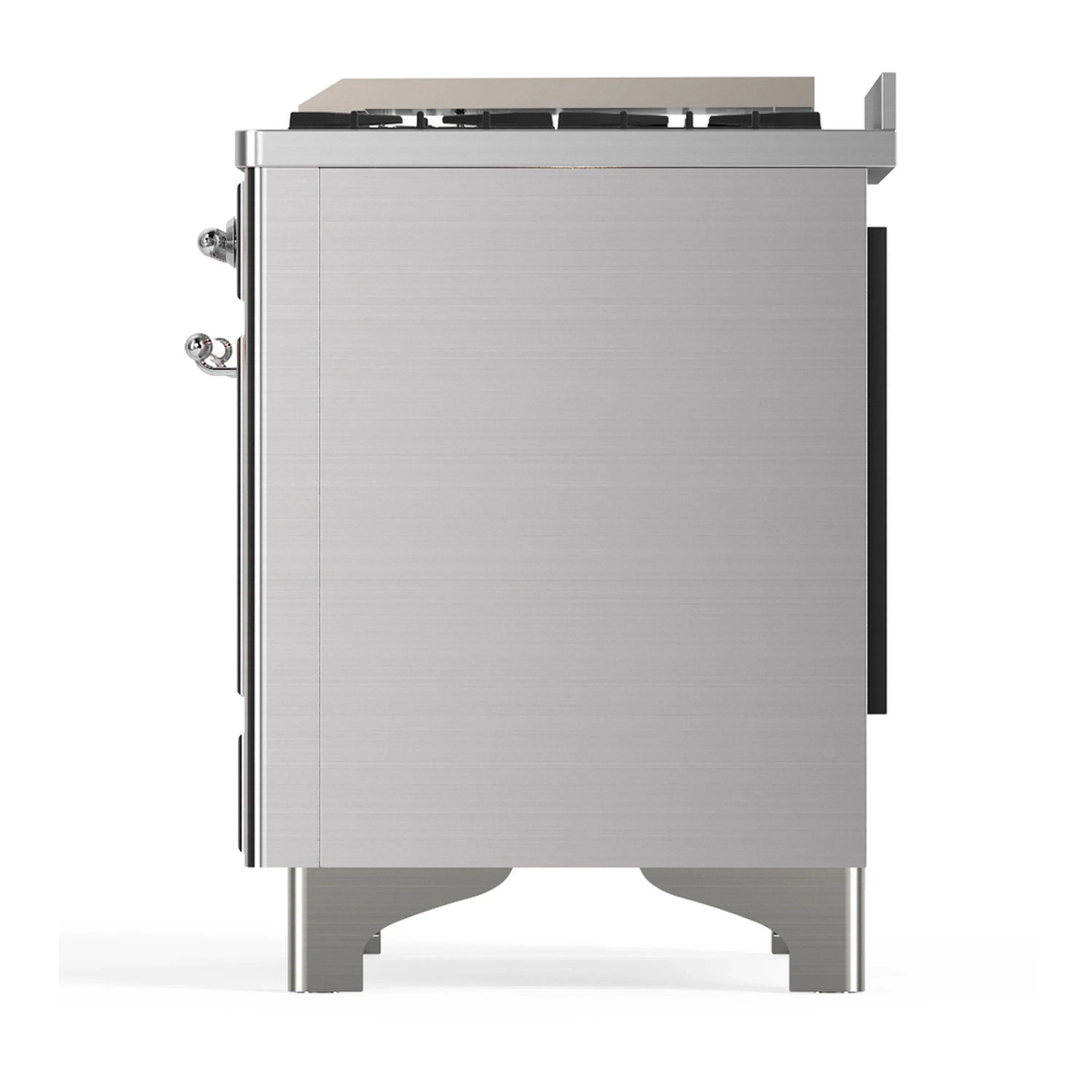 ILVE Majestic III 60-inch Dual Fuel Range with 5 Liquid Propane Burner, Griddle and Solid Door Electric Oven in Stainless Steel with Chrome Trim (UM60FQNR3SSCLP) - Image 9